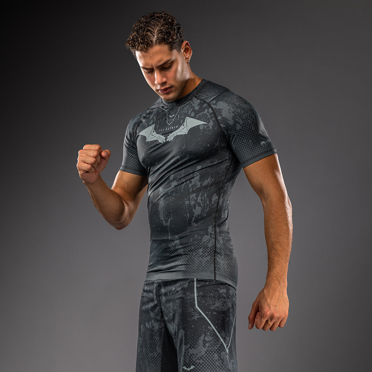 Rashguard à manches courtes Venum x Batman - Gris