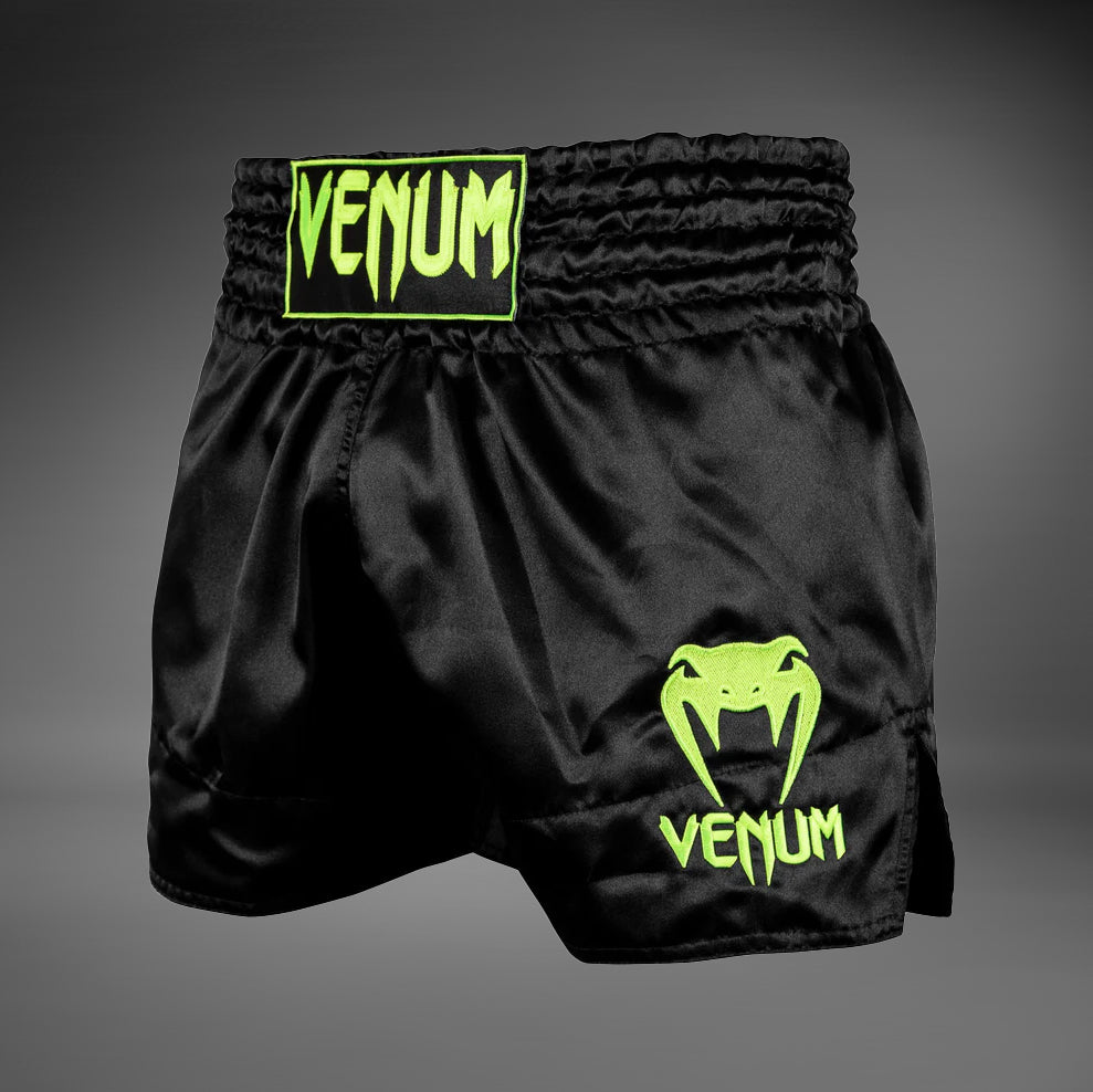 Venum Classic Muay Thai Short - Noir/Jaune Fluo - product-type_Shorts de Muay Thai