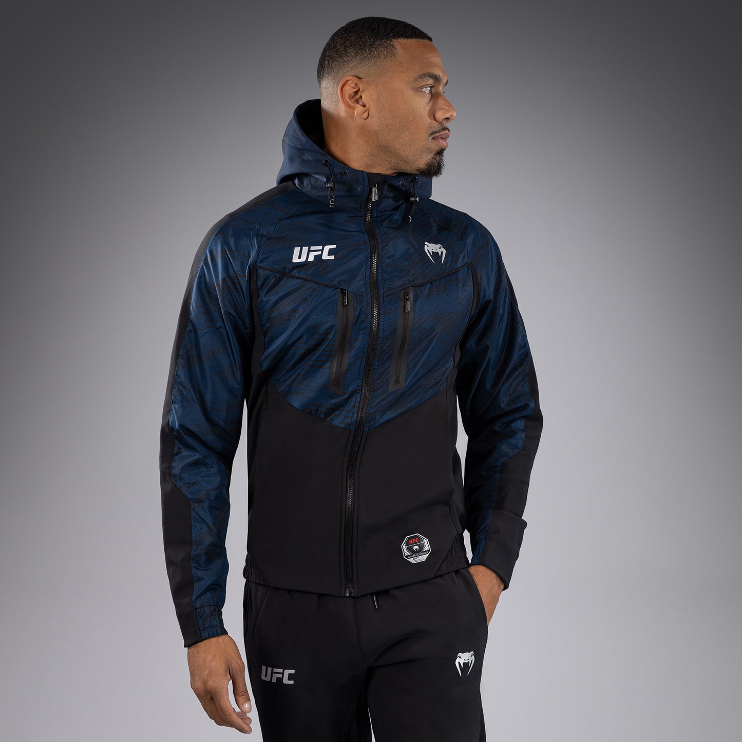 Veste à Capuche Zippé pour Hommes UFC Fusion by Venum Fight Week - Bleu Océanique - product-type_Vestes