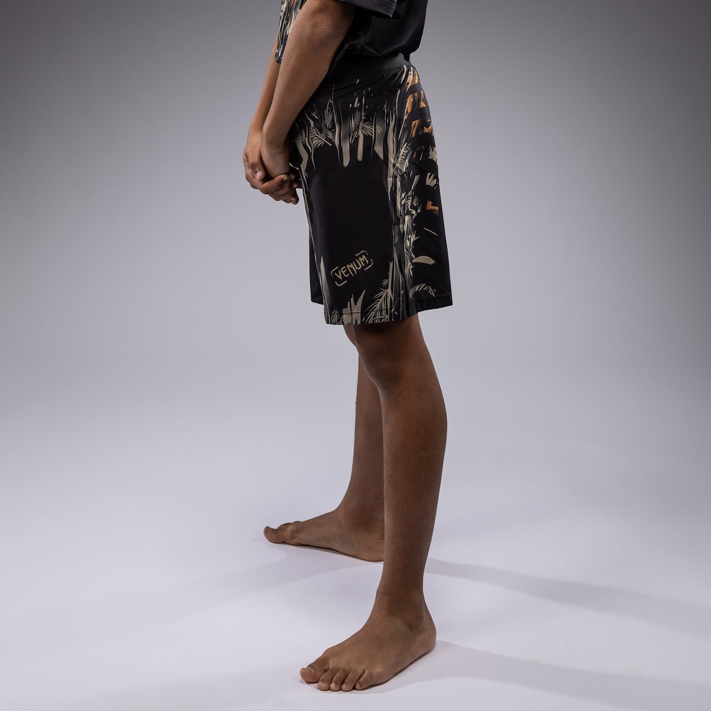 Short de Combat Venum Tiger pour Enfants - Noir/Orange Néon - product-type_Shorts de MMA