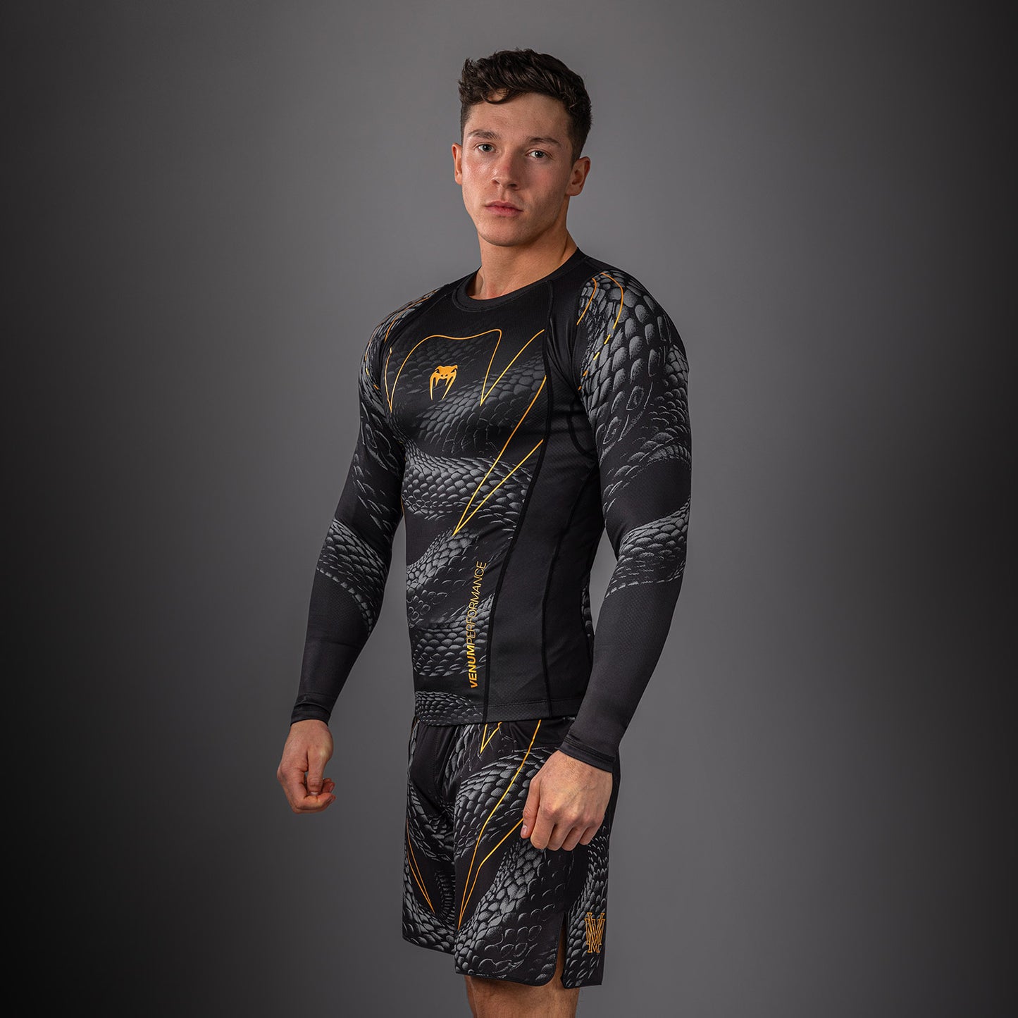 Rashguard à Manches Longues Venum Matupa - Noir/Gris/Or - product-type_T-Shirts de Compression