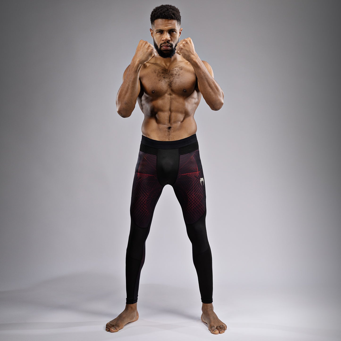 Pantalon de Compression Venum G-Fit Air pour Hommes - Noir Profond/Rouge Feu - product-type_Pantalons de Compression