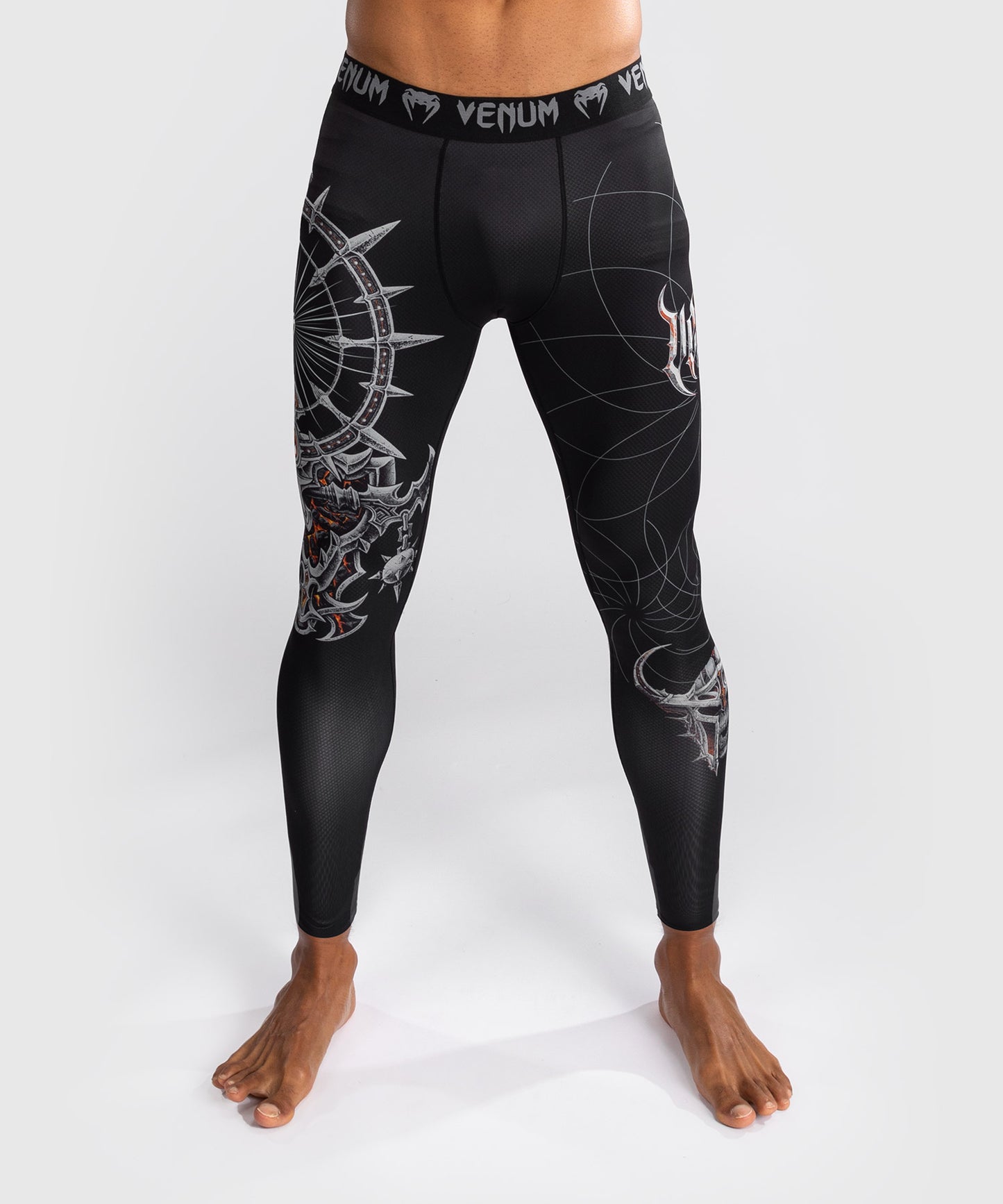 Pantalon de Compression pour Hommes Venum Gladiator 5.0 - Noir/Argent - product-type_Pantalons de Compression