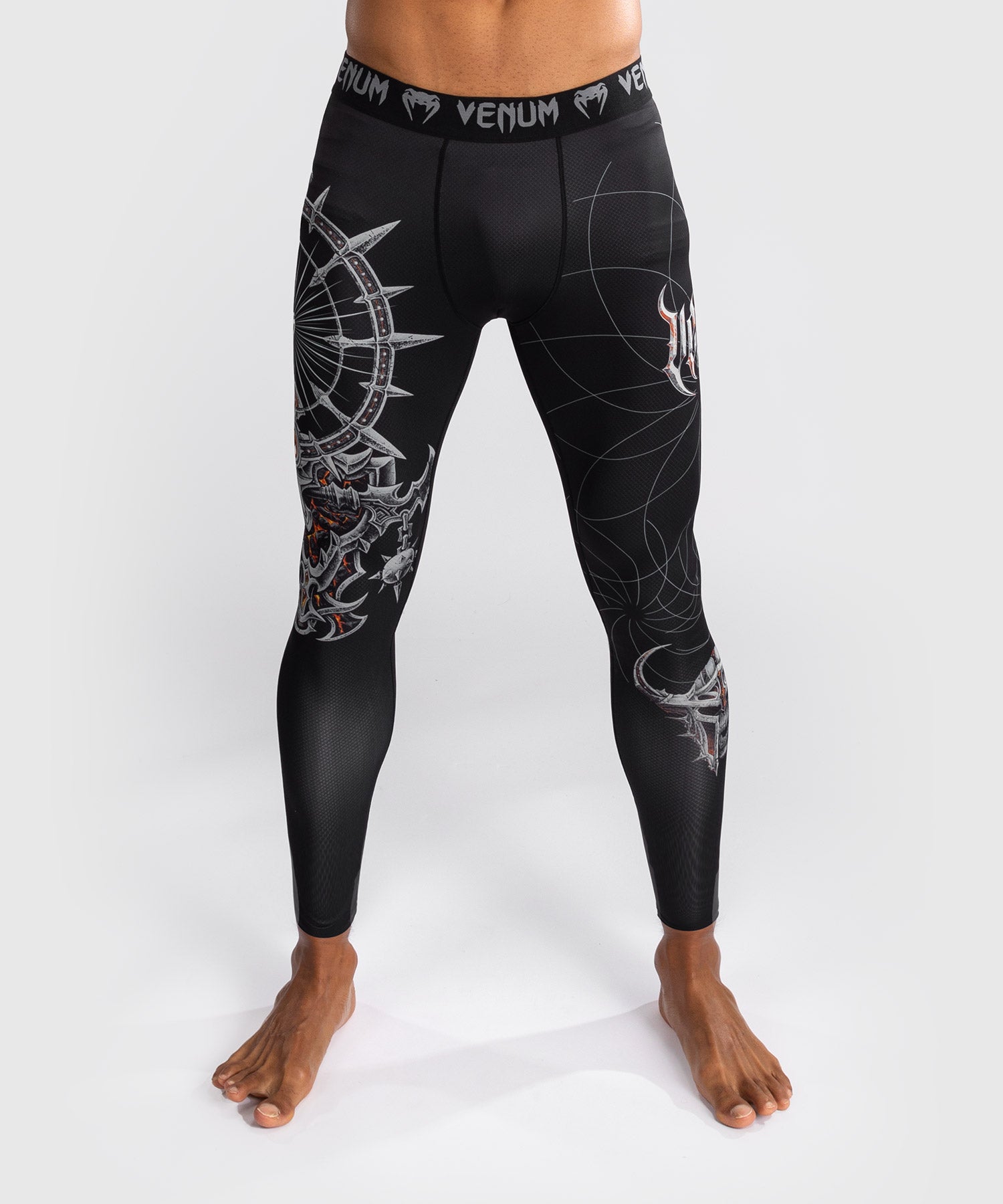 Pantalon de Compression pour Hommes Venum Gladiator 5.0 - Noir/Argent - product-type_Pantalons de Compression
