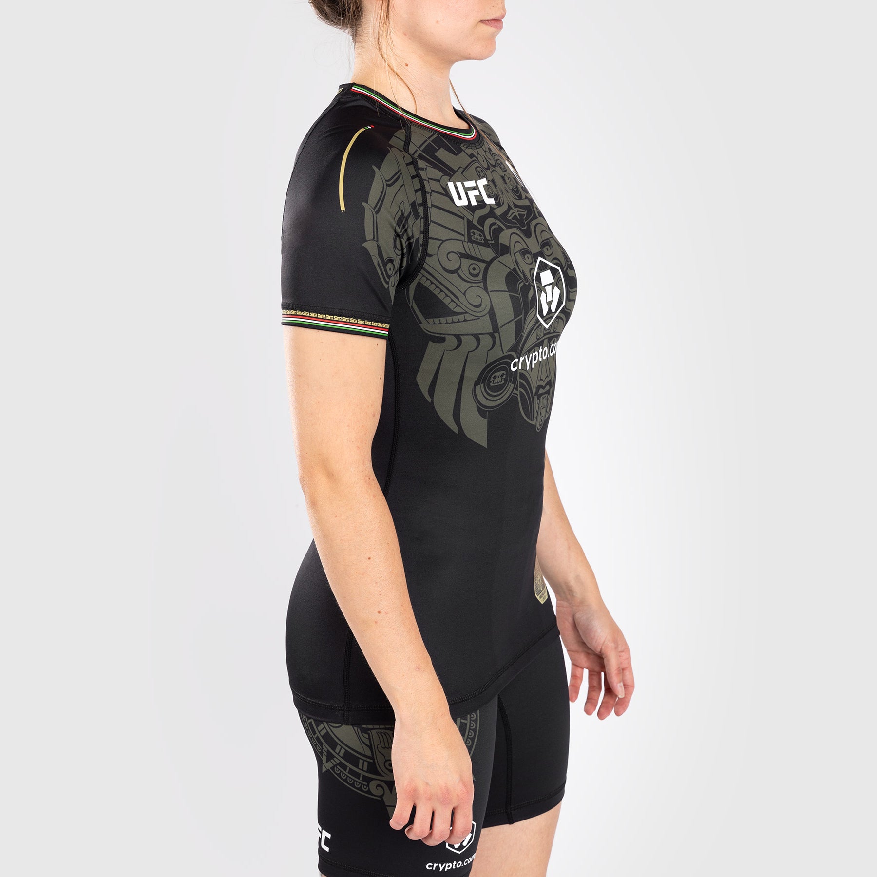 Noche UFC by Venum Authentic Fight Night Rashguard à manches courtes pour femme - Noir - product-type_T-Shirts de Compression