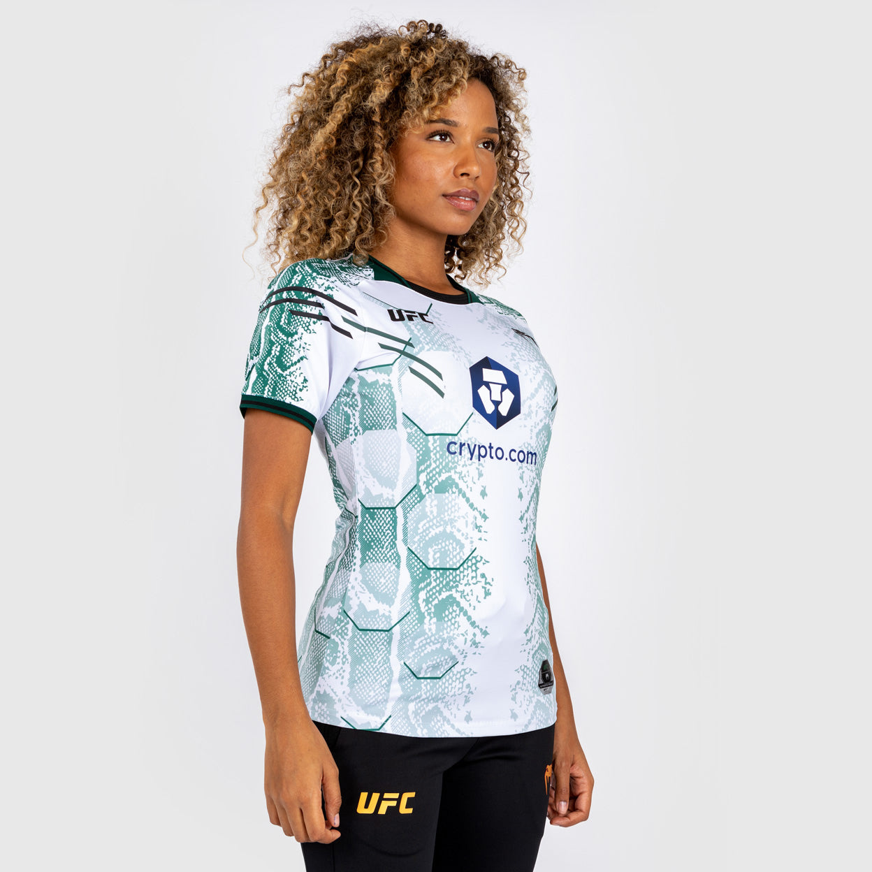 T-shirt Technique pour Femme UFC Adrenaline by Venum Authentic Fight Night - Emerald Edition - Vert/Blanc - product-type_T-Shirts Dry Tech