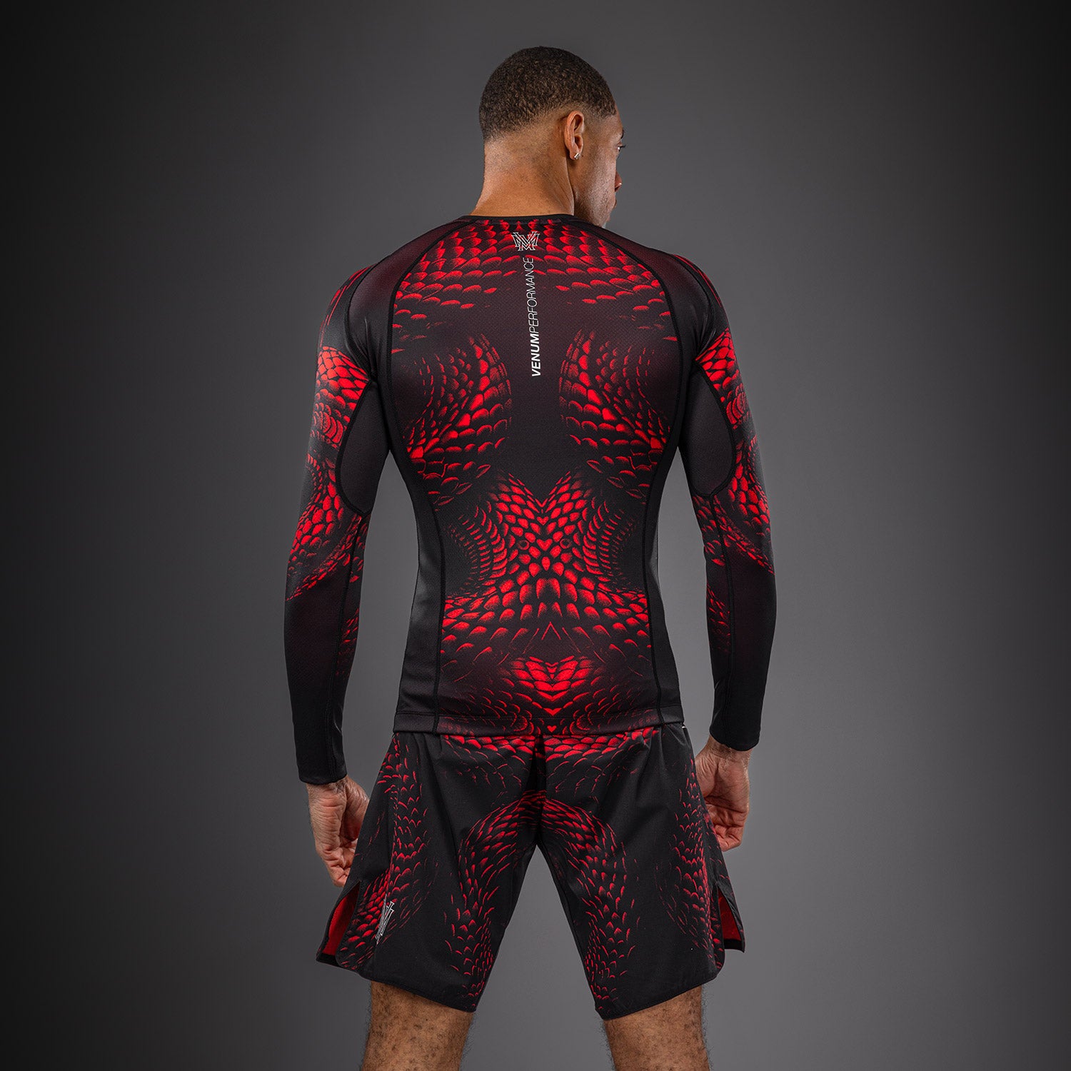 Rashguard à Manches Longues Venum Matupa - Noir/Rouge/Argent - product-type_T-Shirts de Compression