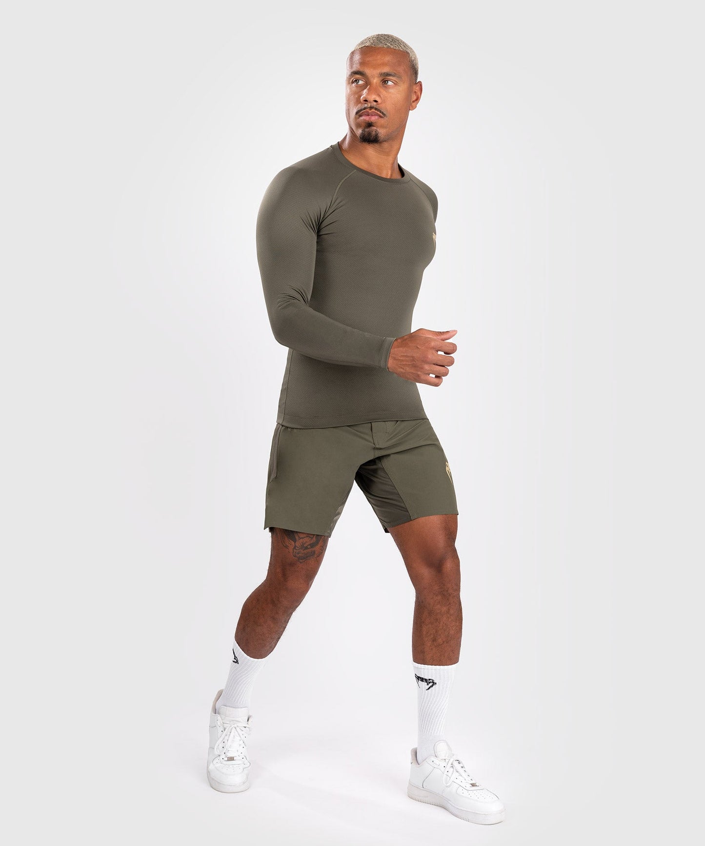 Rashguard à manches longues pour hommes Venum Contender - Kaki - product-type_T-Shirts de Compression