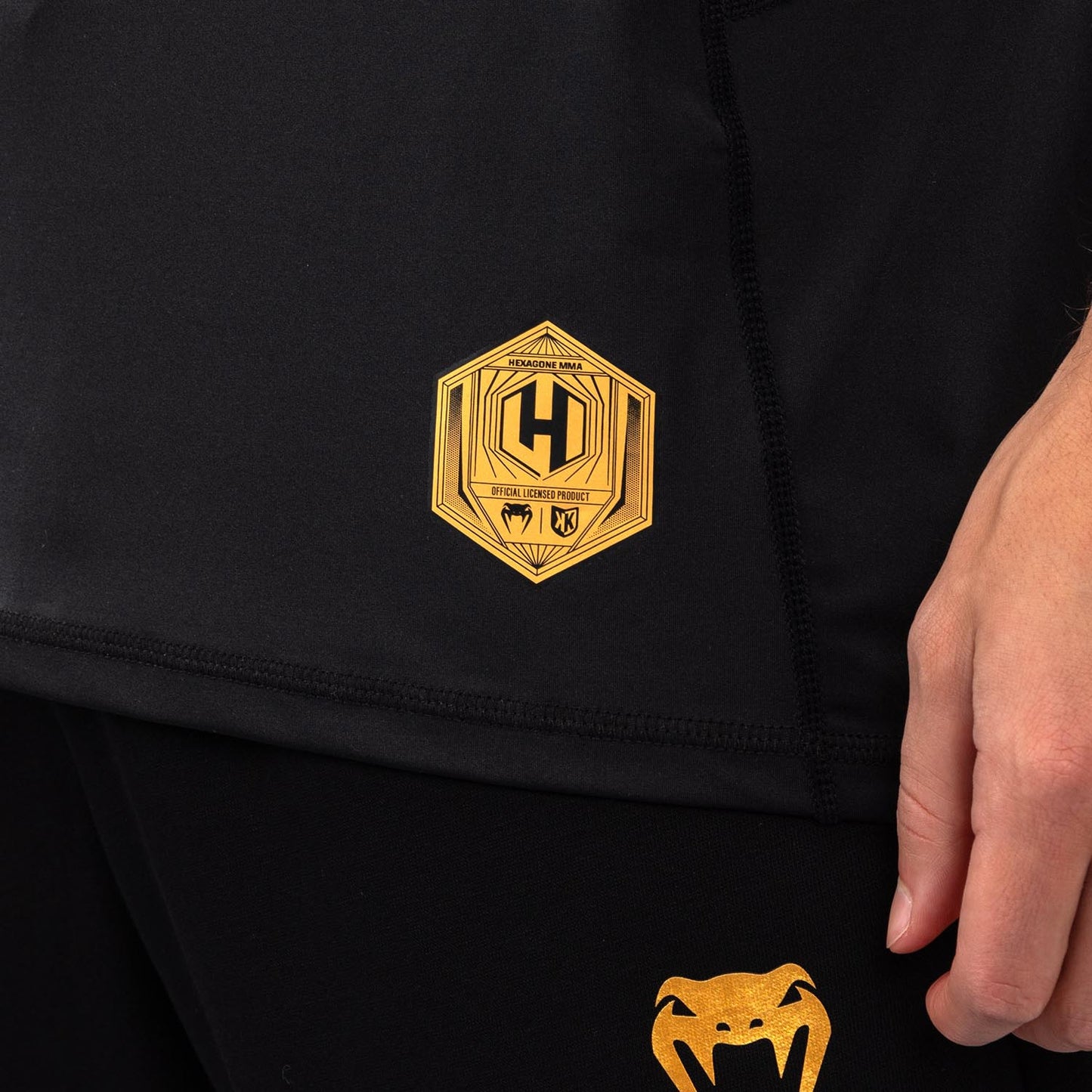 T-shirt Dry Tech Foot Korner x Venum Hexagon MMA Noir/Argent - product-type_T-Shirts Dry Tech