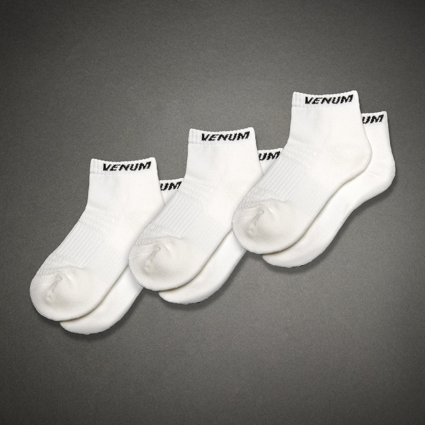 Chaussettes courtes Venum Essential (Lot de 3 paires) – Blanc/Noir - product-type_Chaussettes