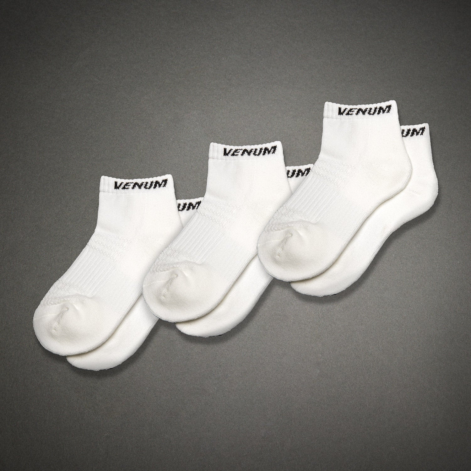Chaussettes courtes Venum Essential (Lot de 3 paires) – Blanc/Noir - product-type_Chaussettes