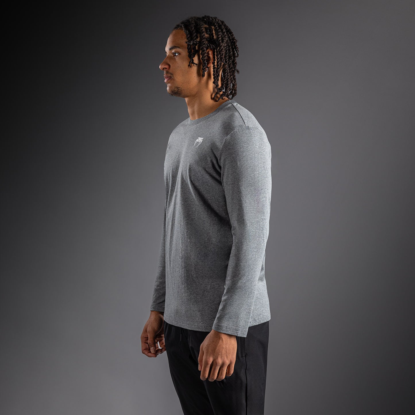 T-shirt à manches Longues Venum Lineup - Gris Chiné/Blanc - product-type_T-Shirts