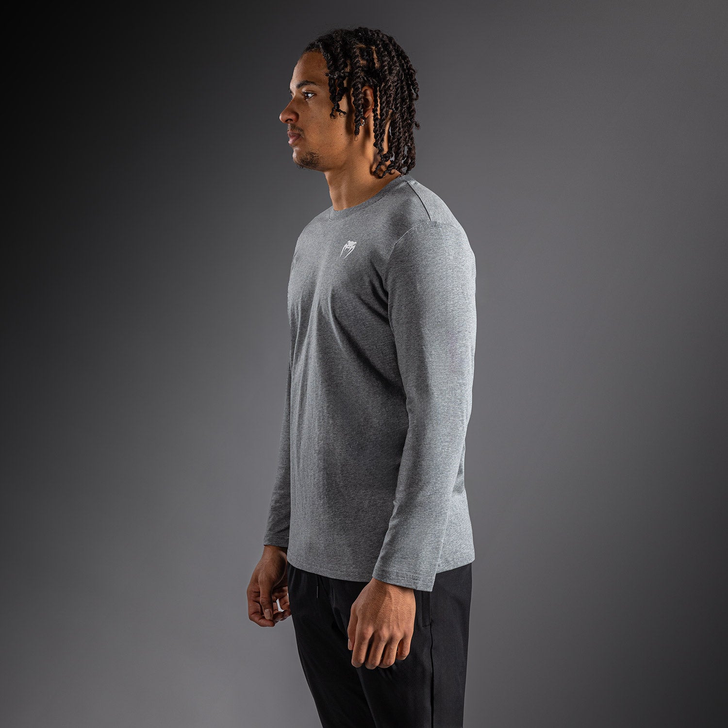 T-shirt à manches Longues Venum Lineup - Gris Chiné/Blanc - product-type_T-Shirts