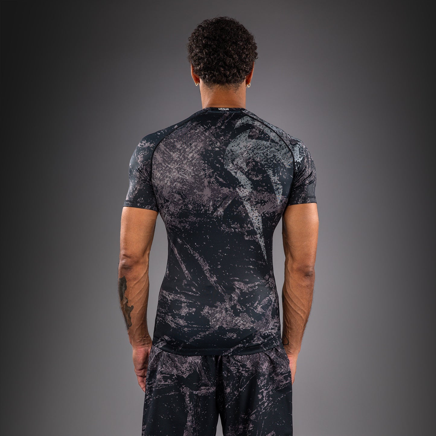 Rashguard à Manches Courtes Venum Rage & Workout - Noir/Gris