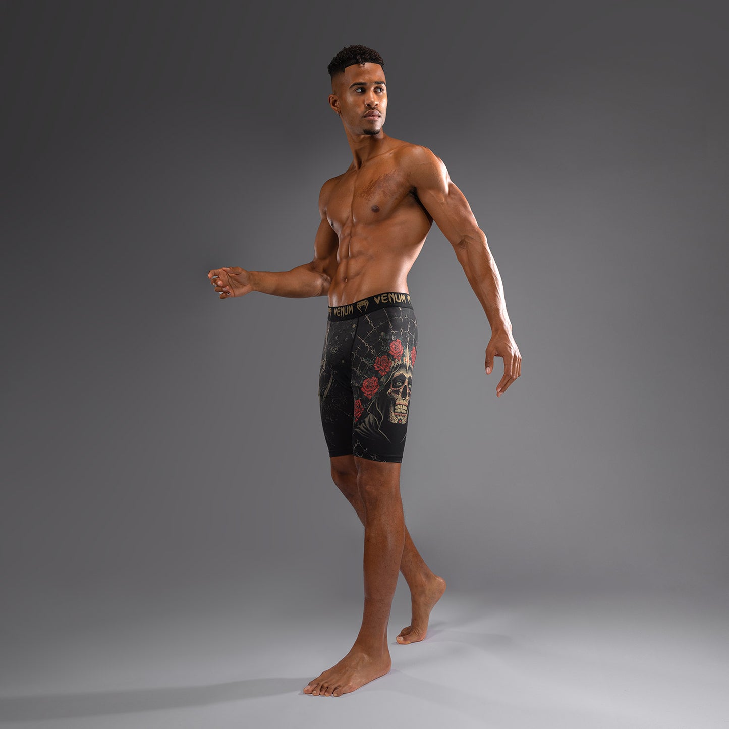 Short de compression pour Hommes Venum Santa Muerte 5.0 - Noir Profond/Or - product-type_Shorts de compression