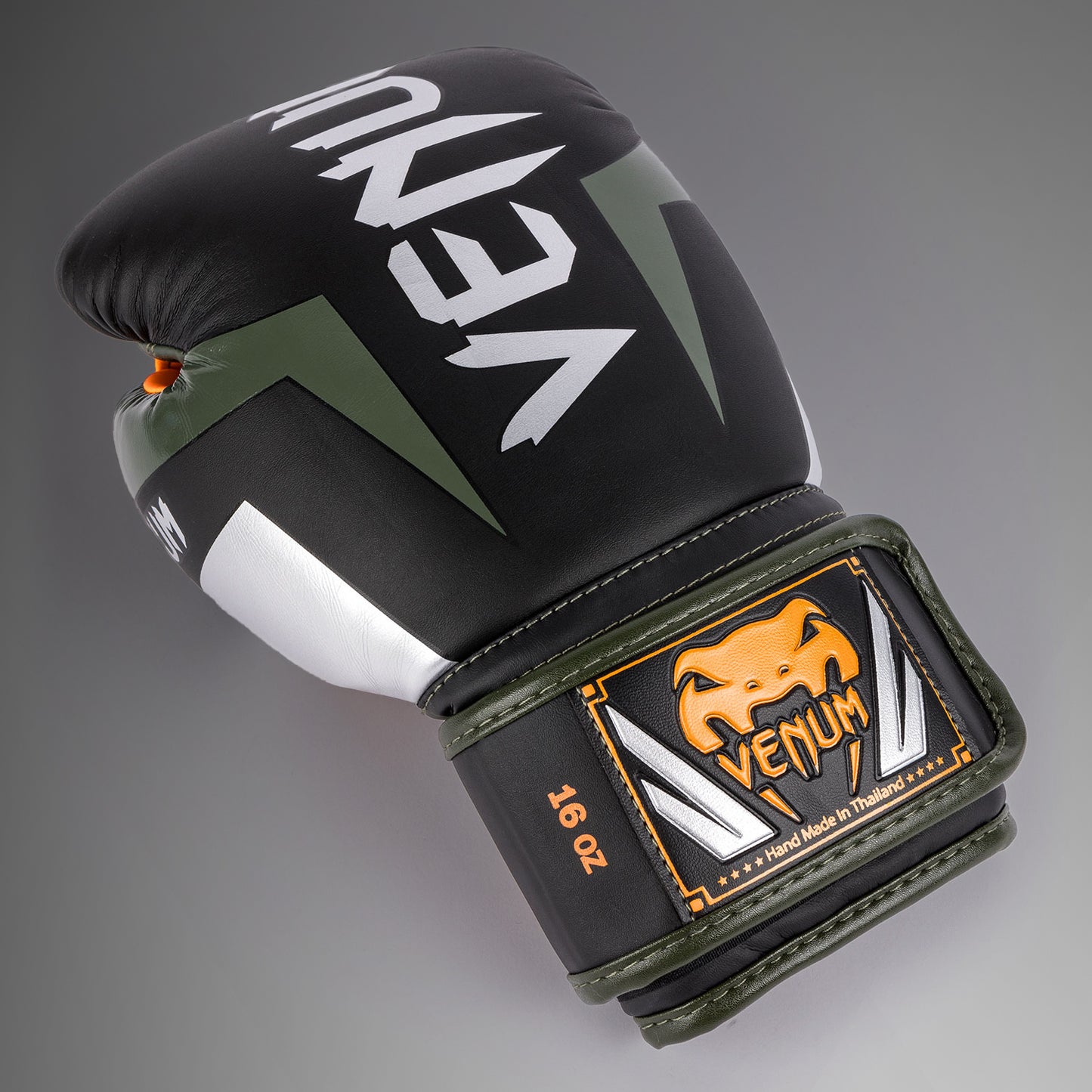 Gants de boxe Venum Elite - Noir/Argent/Kaki - product-type_Gants de boxe
