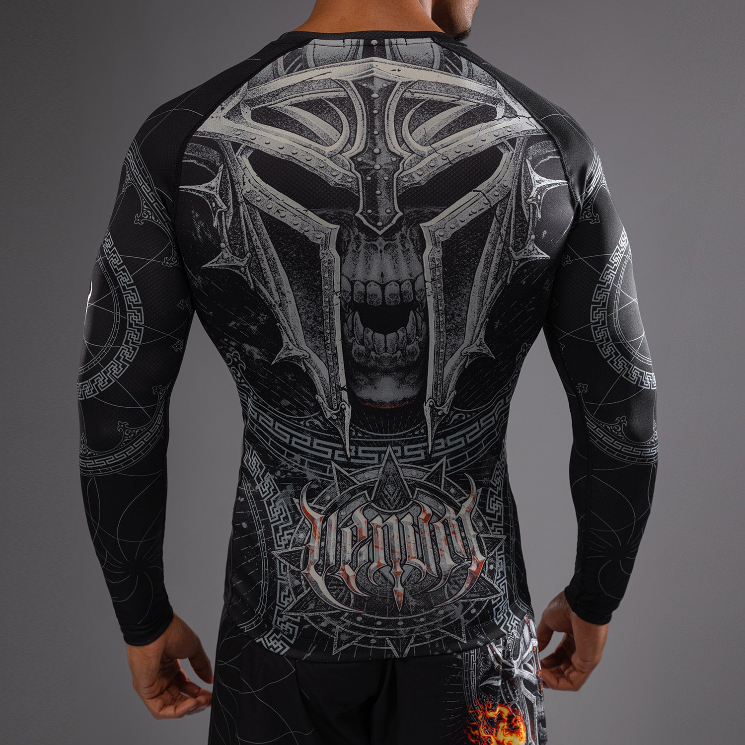 Rashguard à Manches Longues pour Hommes Venum Gladiator 5.0 - Noir/Argent - product-type_T-Shirts de Compression