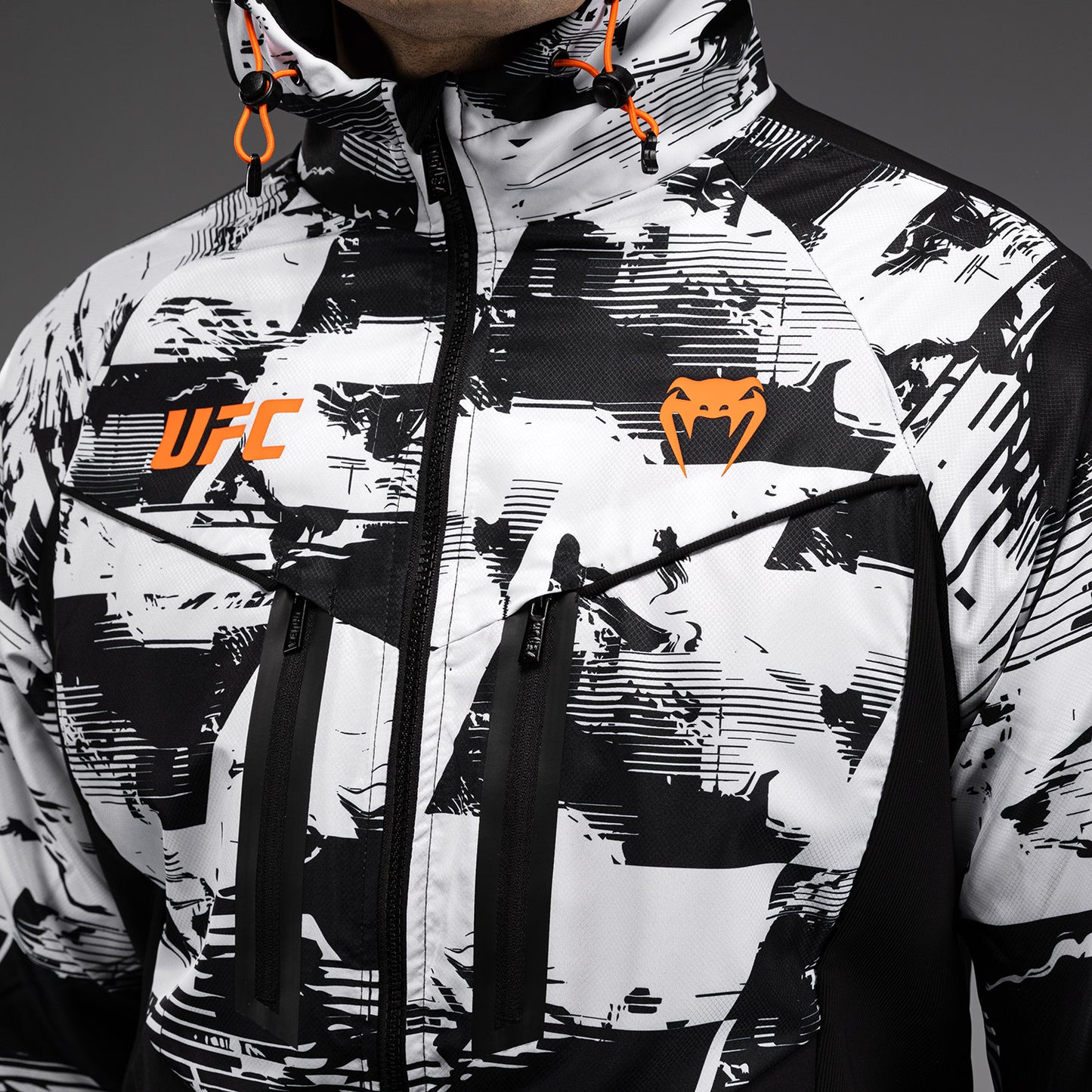 Sweat à capuche zippé Homme UFC Zenith by Venum Authentic Fight Week - Blanc