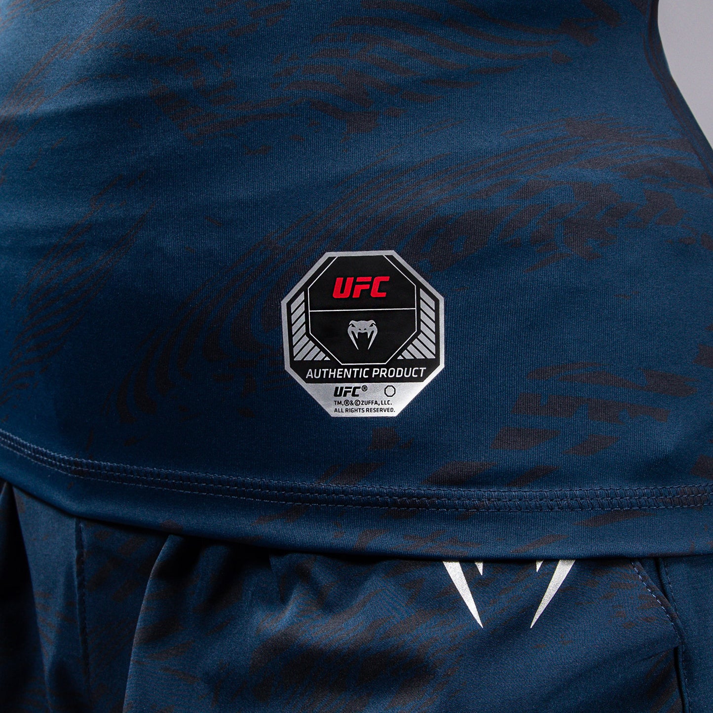 Rashguard Performance à Manches Courtes pour Femmes UFC Fusion by Venum Fight Week - Bleu Océanique - product-type_T-Shirts de Compression