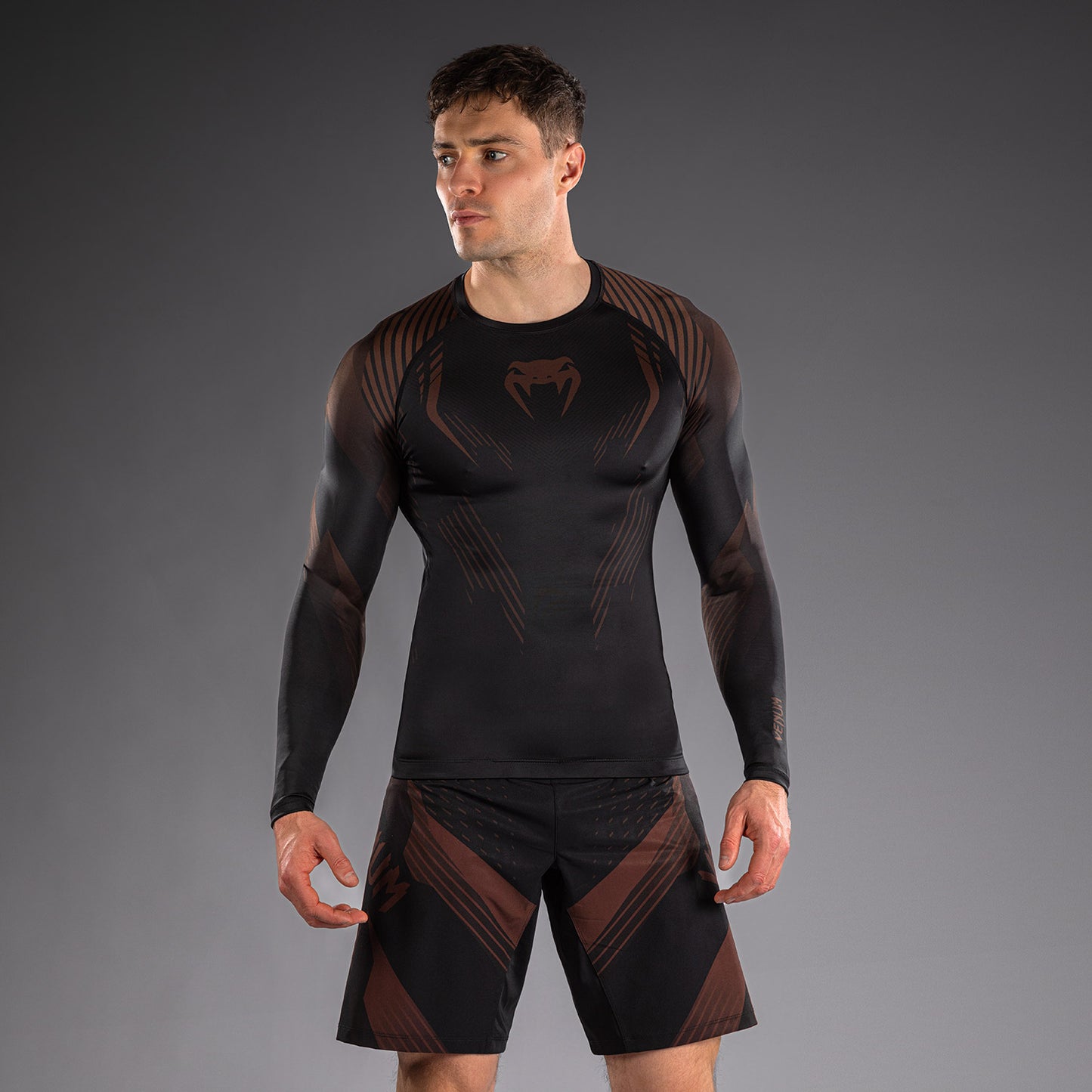 Rashguard à Manches Longues Venum No-Gi 6.0 - Noir/Marron