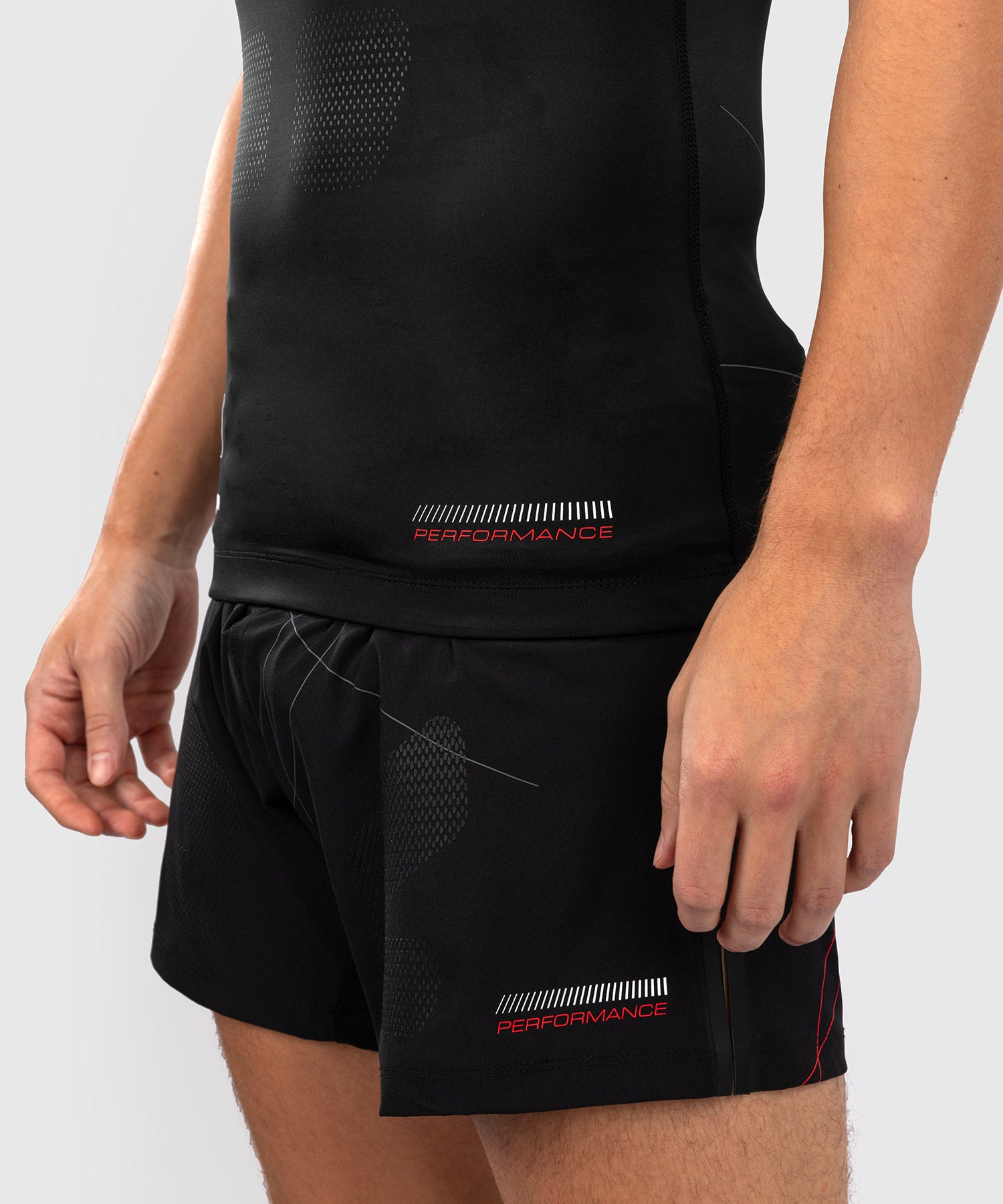 Rashguard Manches Courtes Venum Tactical XT- Noir/Rouge Feu - product-type_T-Shirts de Compression