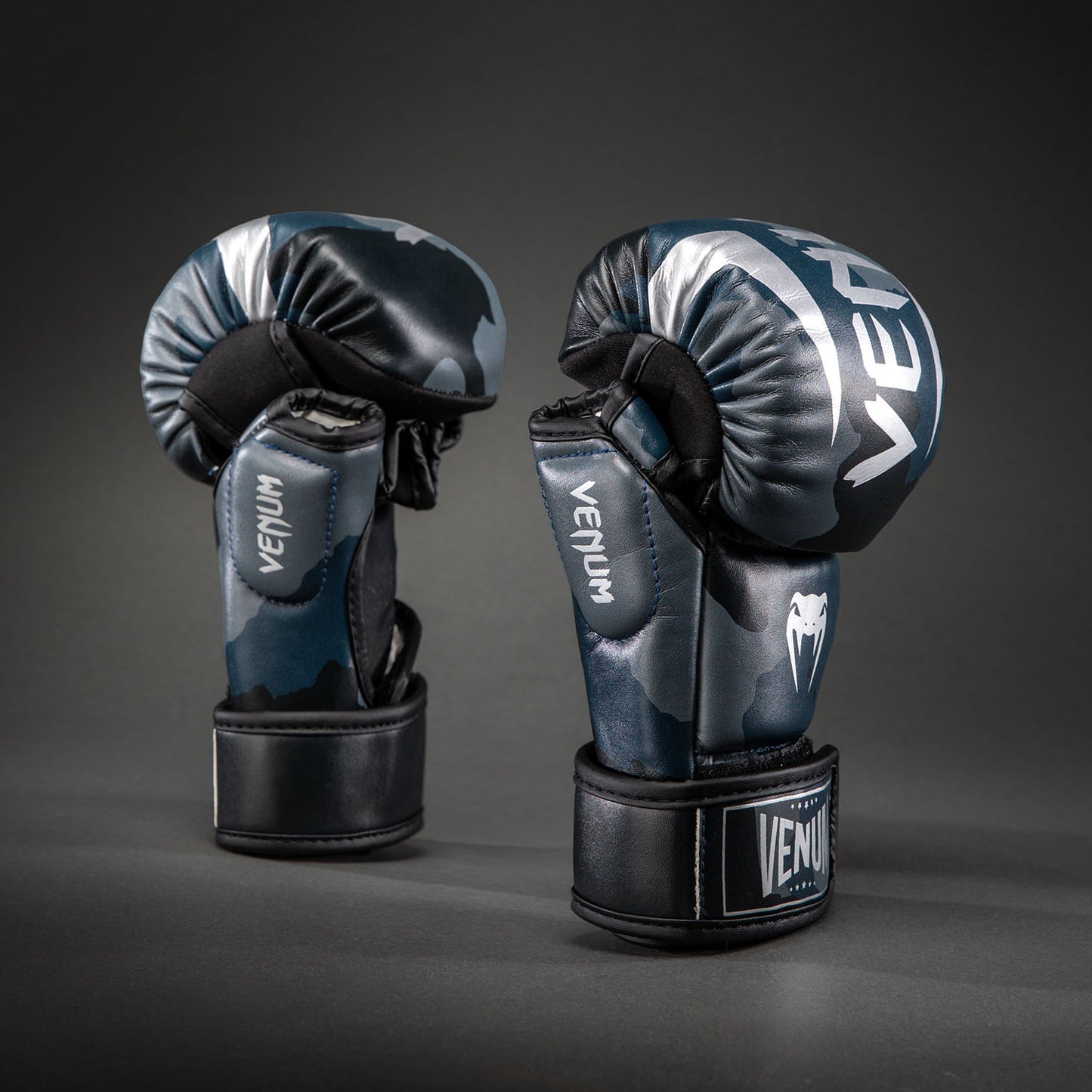Gants de sparring Venum Elite - Bleu Marine Foncé/Bleu