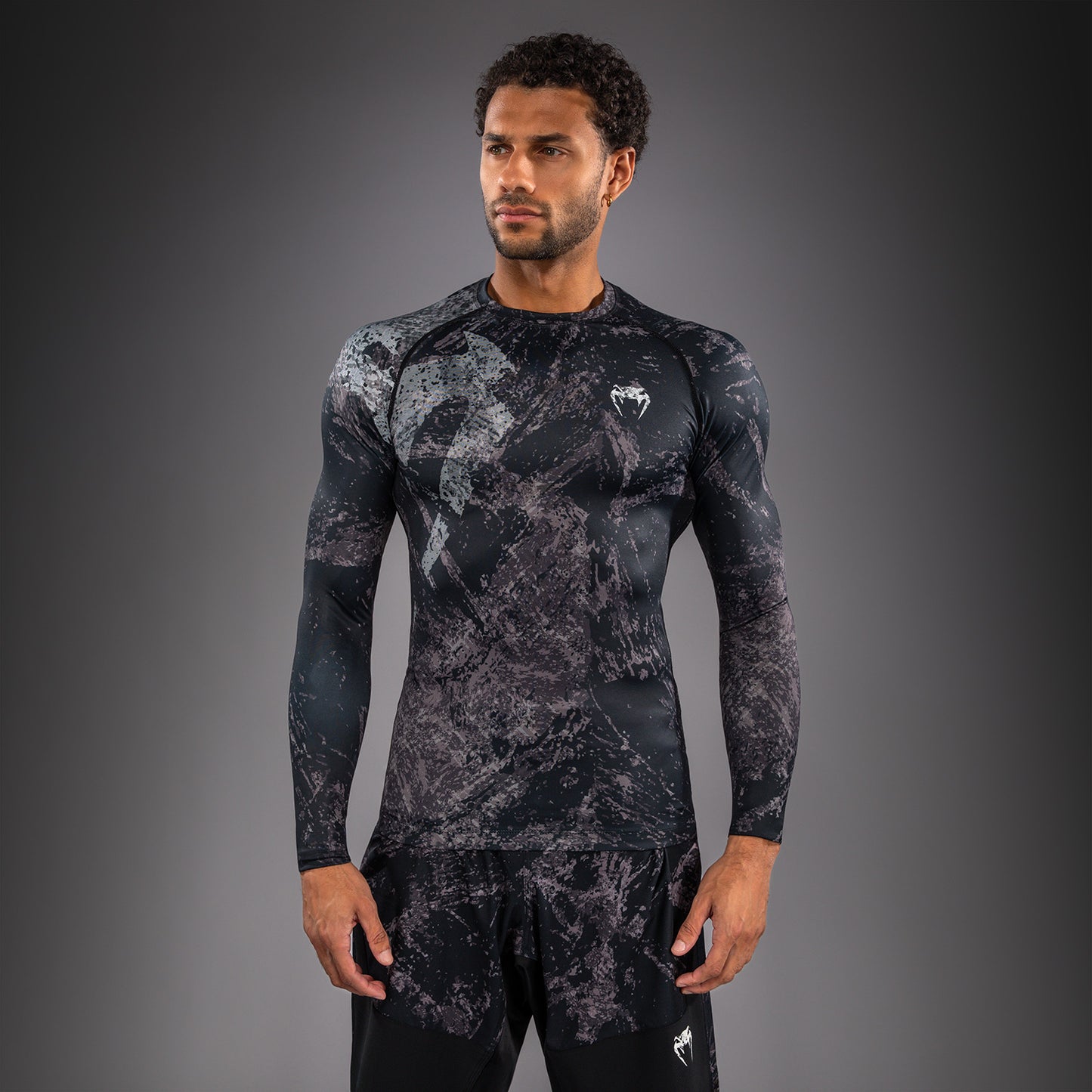 Rashguard à Manches Longues Venum Rage & Workout - Noir/Gris