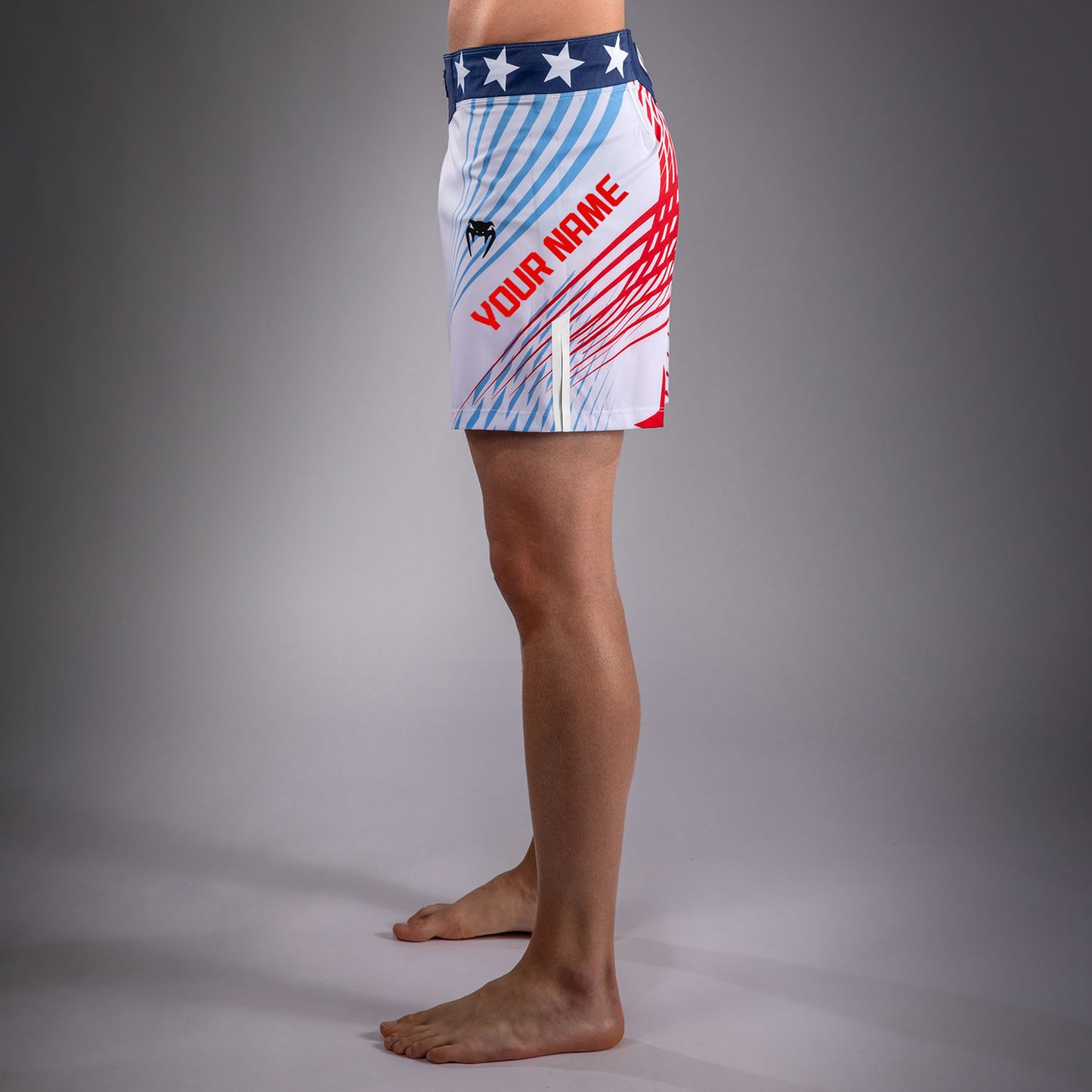 UFC Freedom 250 by Venum Authentic Fight Night Short de combat Personnalisé coupe courte pour homme - Blanc - product-type_Shorts de MMA