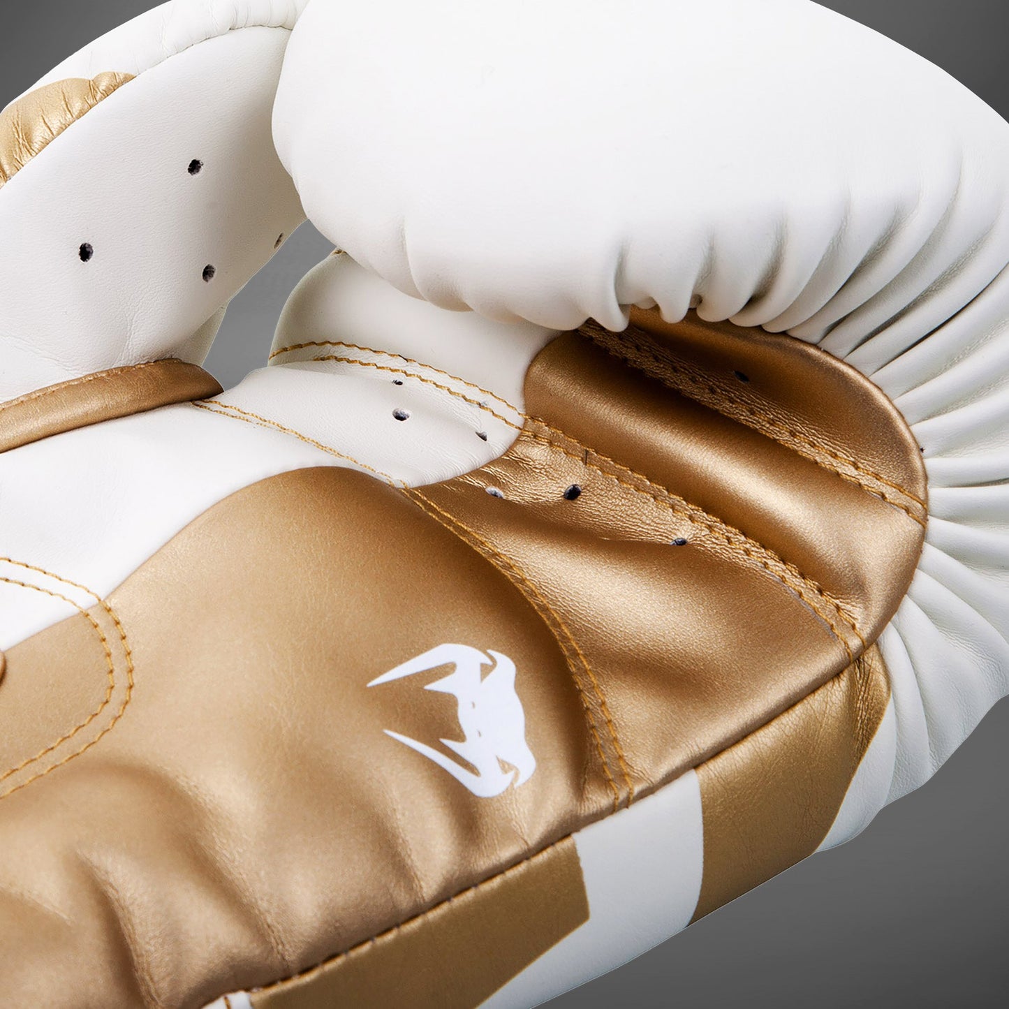 Gants de boxe Venum Elite - Blanc/Doré