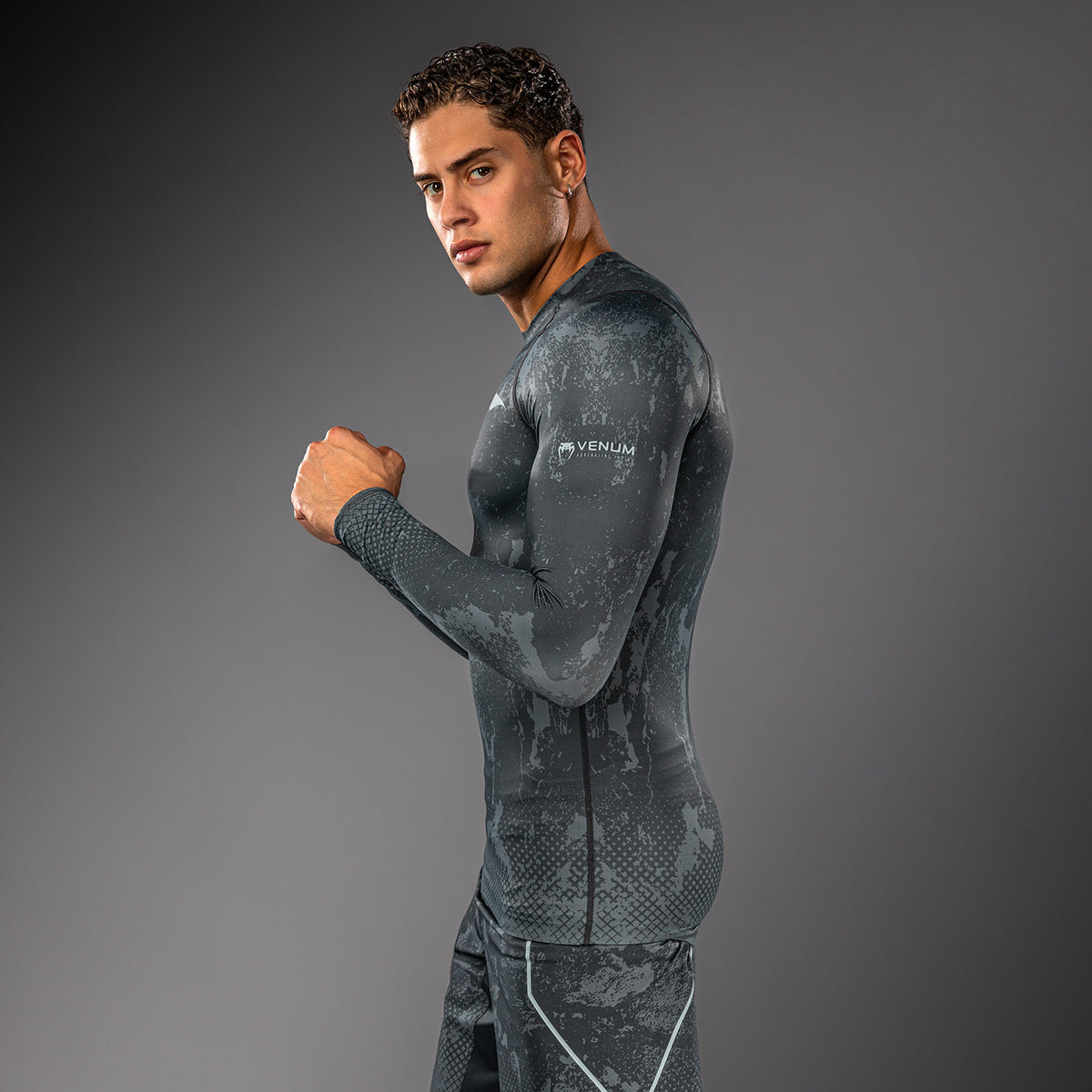 Rashguard à manches longues Venum x Batman - Noir/Gris/Rouge