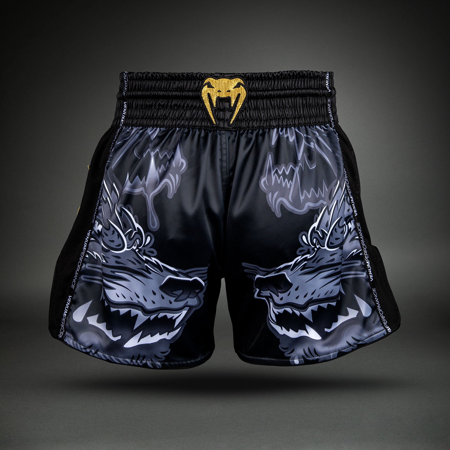 Short de Muay Thaï Venum Wolf Atak – Noir/Gris - product-type_Shorts de Muay Thai