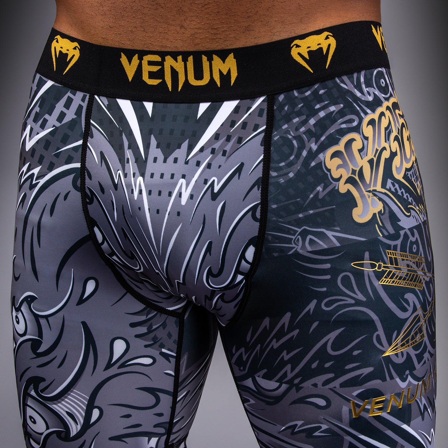 Short de Compression Venum Wolf Atak – Noir/Gris - product-type_Shorts de compression