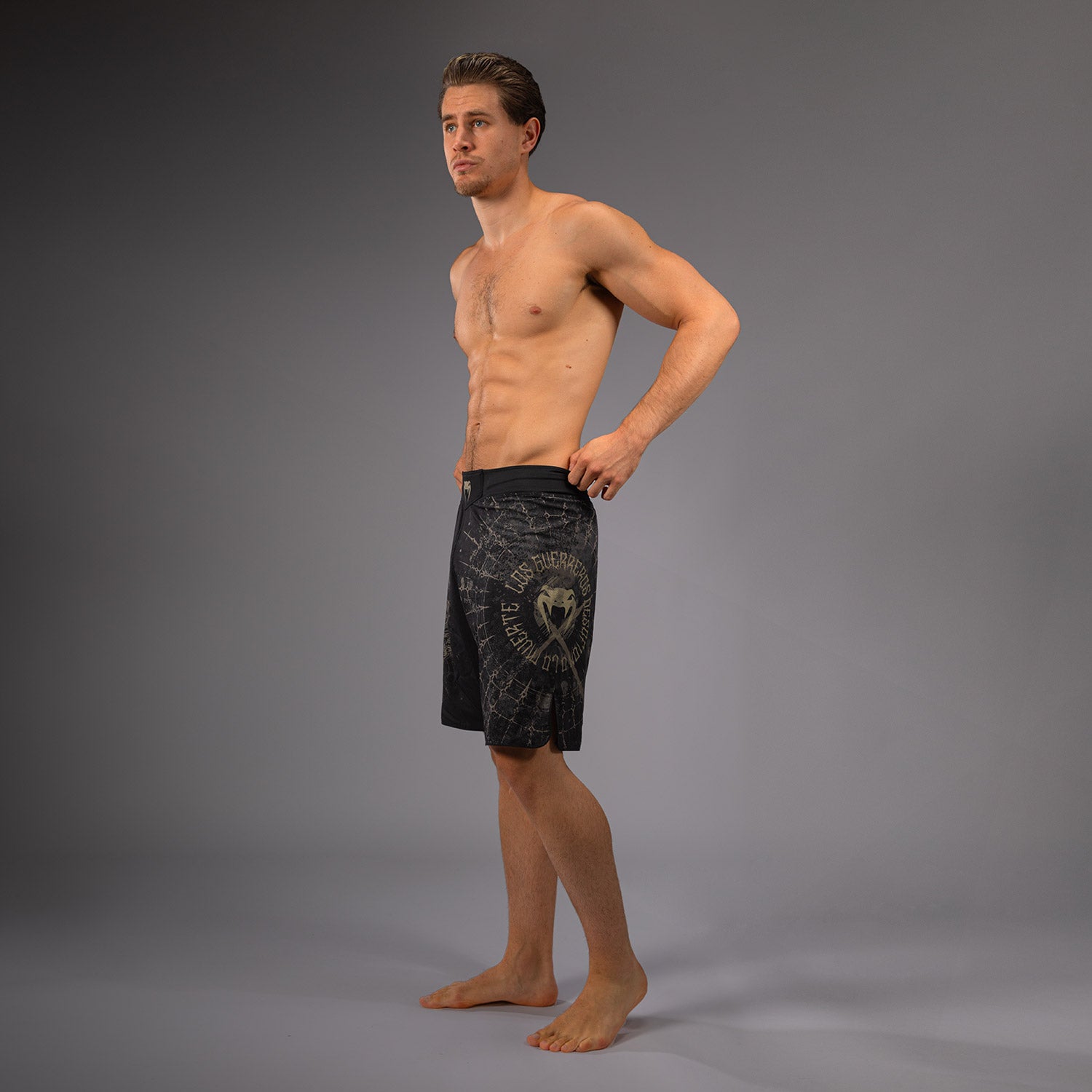 Short de Combat pour Hommes Venum Santa Muerte 5.0 - Noir Profond/Or - product-type_Shorts de MMA