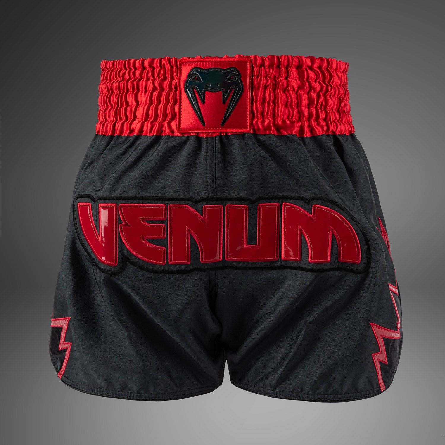 Short de Muay Thai Venum Inferno - Gris Charbon/Rouge - product-type_Shorts de Muay Thai