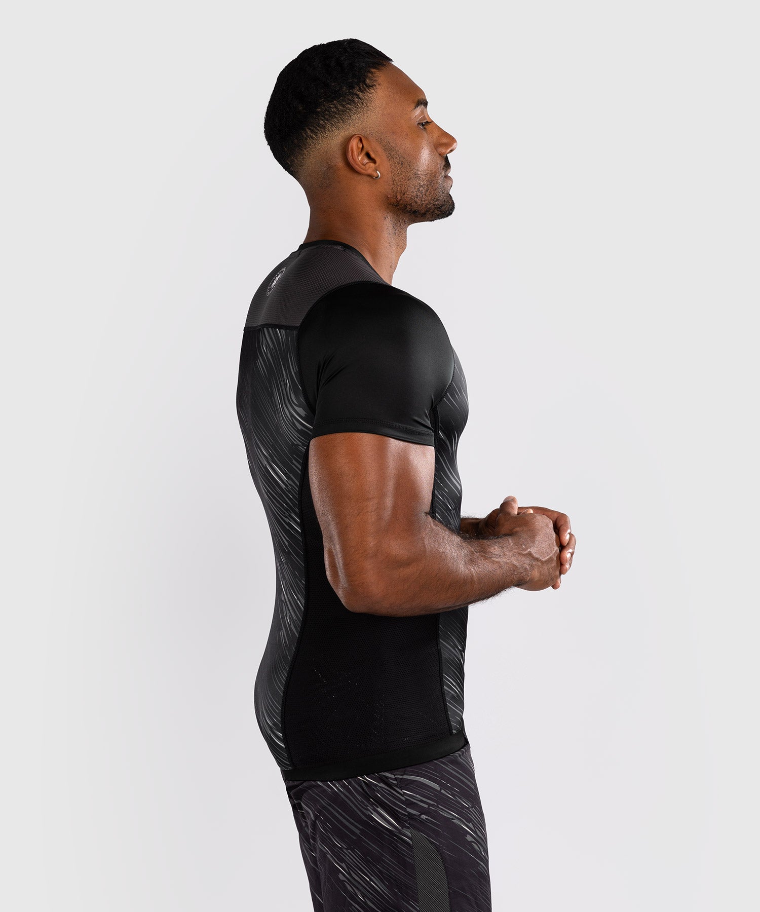 Rashguard Manches Courtes Venum Rapid - Noir/Gris Orage - product-type_T-Shirts de Compression