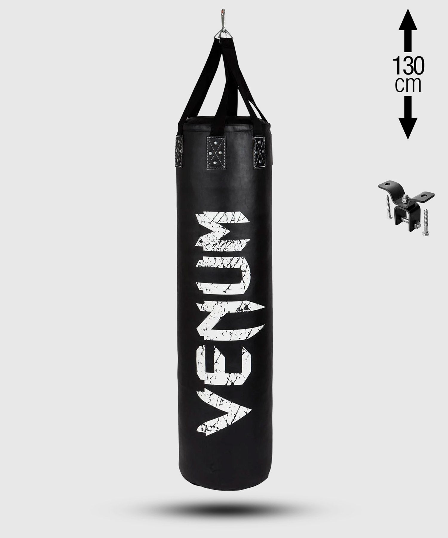Sac de Frappe Venum Challenger + Crochet de Fixation - Noir/Blanc - Plein - 130cm - product-type_Sacs de frappe
