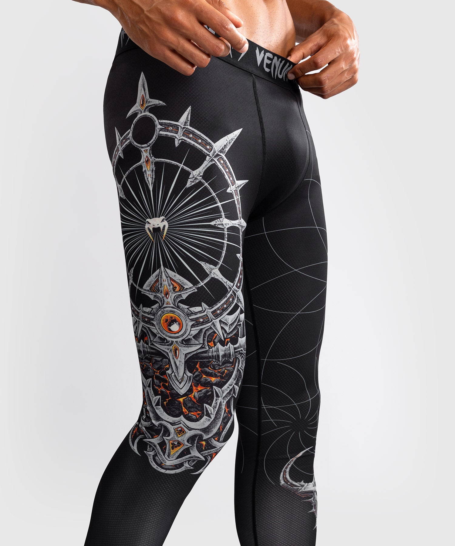 Pantalon de Compression pour Hommes Venum Gladiator 5.0 - Noir/Argent - product-type_Pantalons de Compression