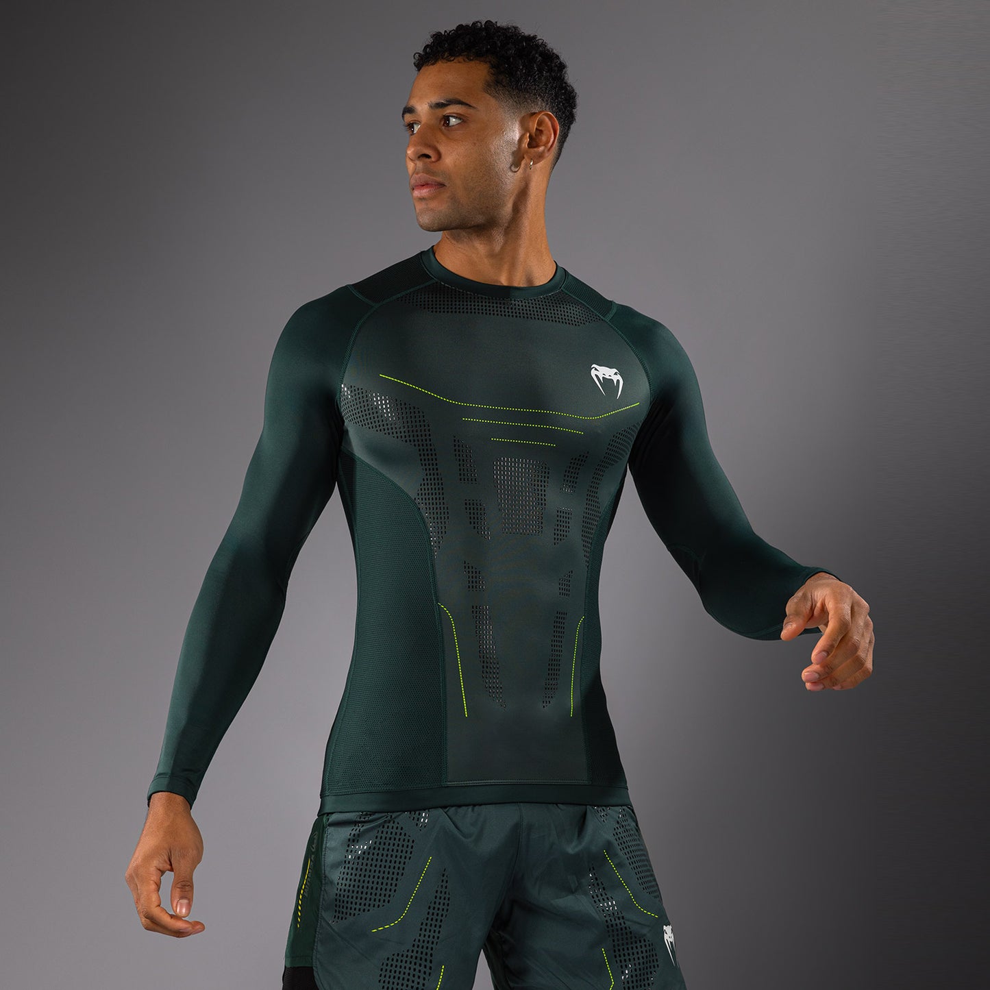 Rashguard Venum Technical 3.0 - Vert Forêt - product-type_T-Shirts de Compression