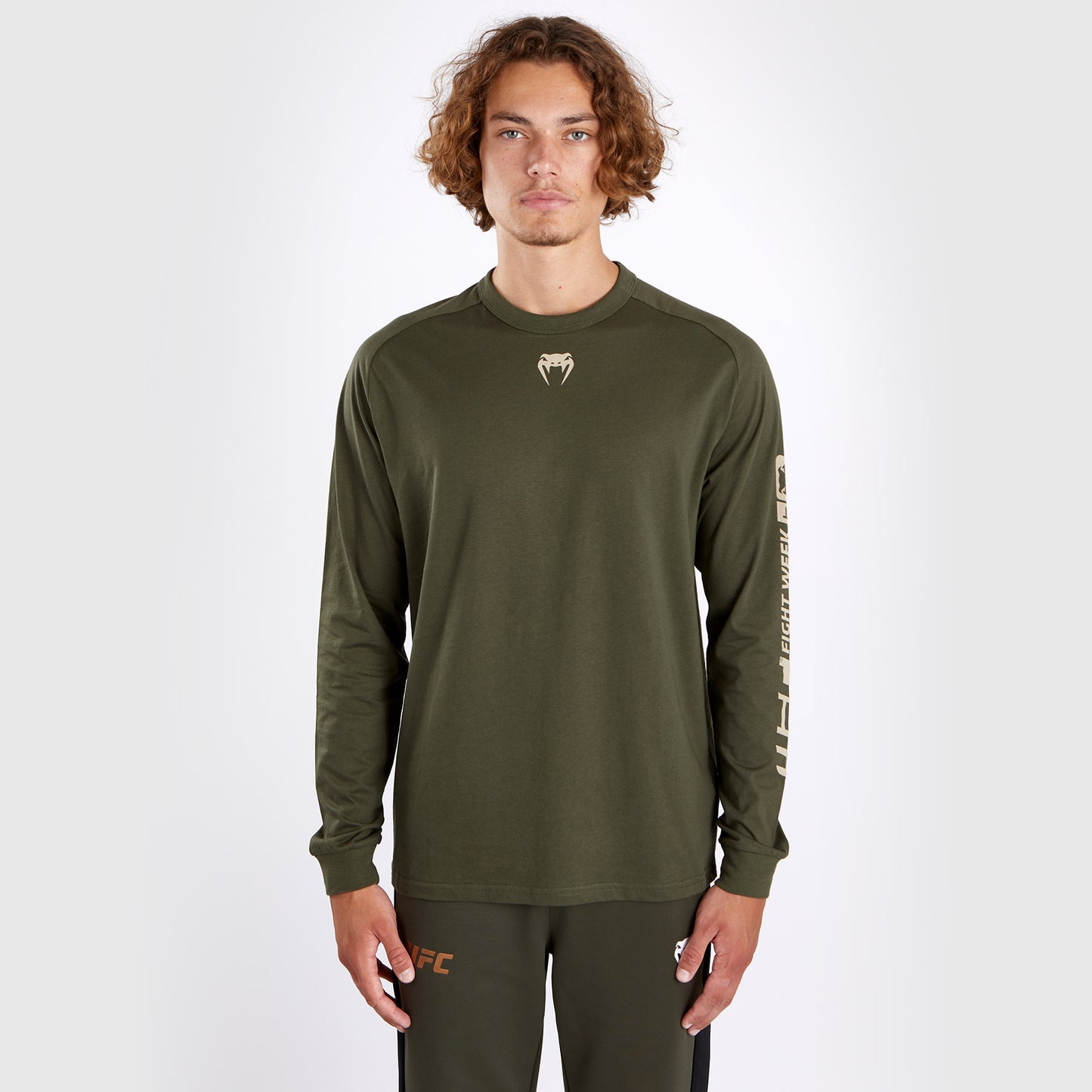 T-shirt à manches longues pour Hommes UFC Adrenaline by Venum Fight Week - Khaki - product-type_T-Shirts