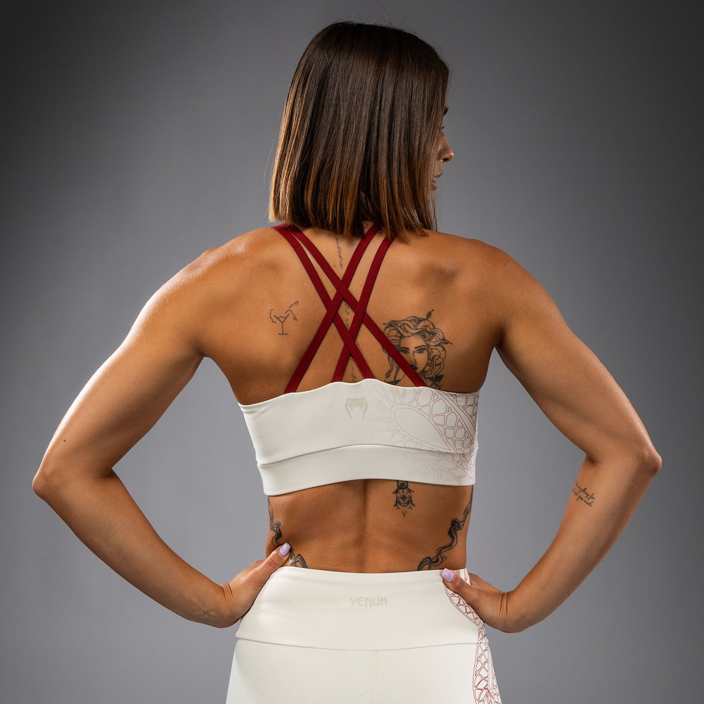 Brassière de Sport Venum Serpenti – Ivoire/Bordeaux - product-type_Brassières de sport