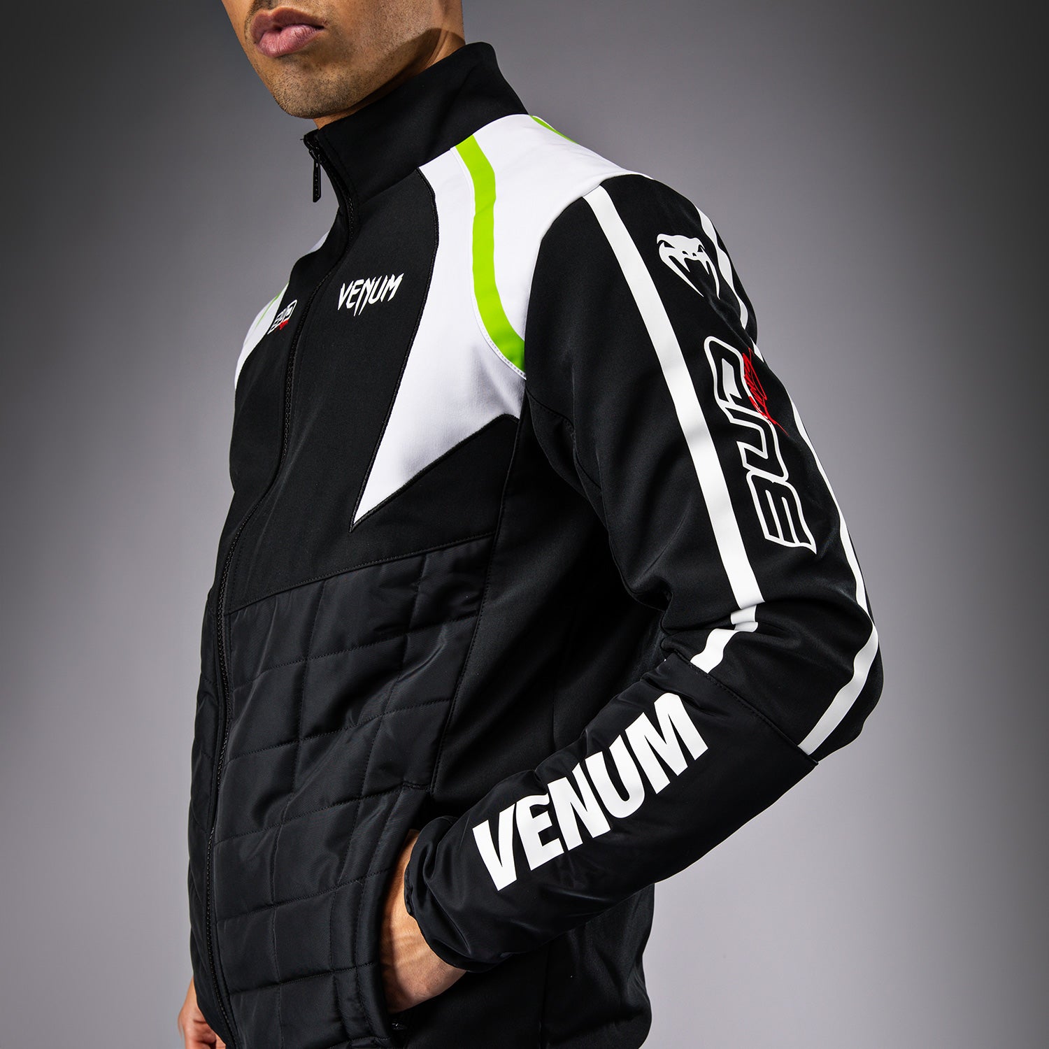 Veste pour Hommes Venum x Bud Racing - Noir/Blanc/Citron Vert - product-type_Vestes
