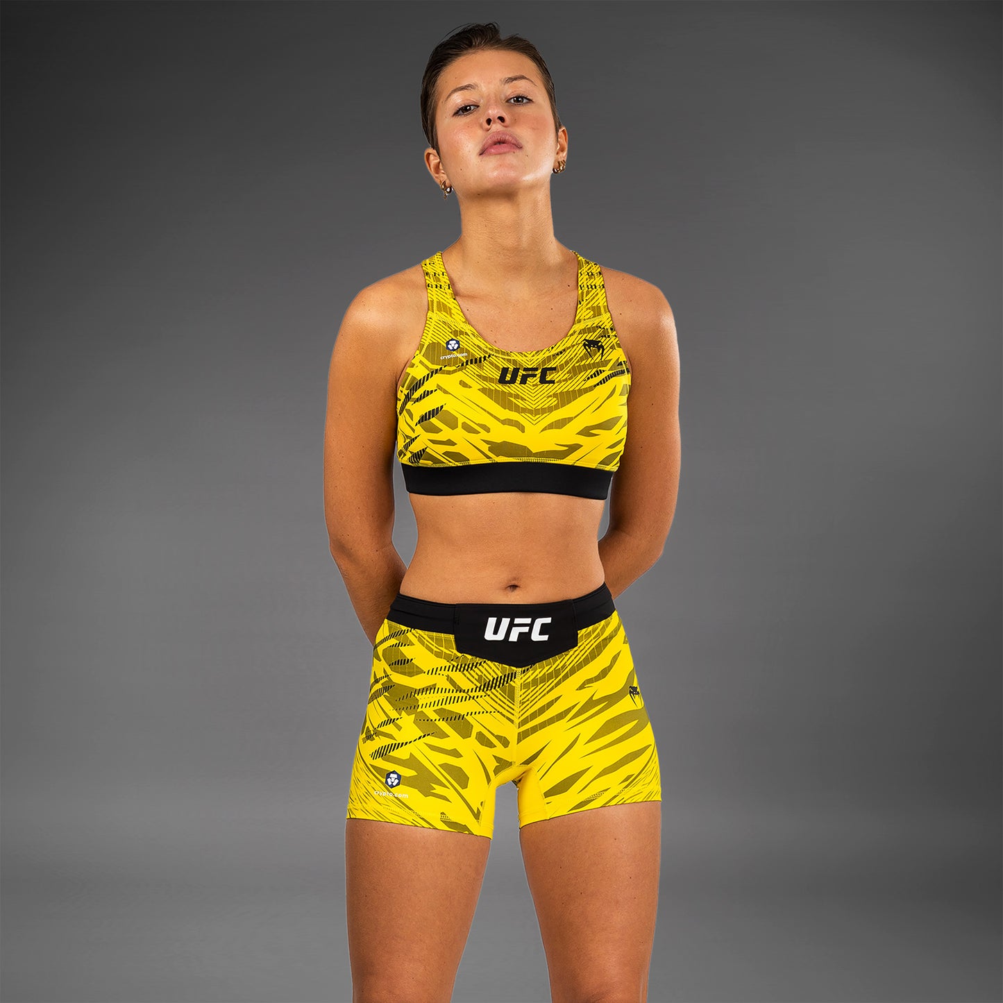 Short de compression pour Femmes UFC Fusion by Venum Authentic Fight Night - Coupe Courte - Jaune - product-type_Shorts de compression