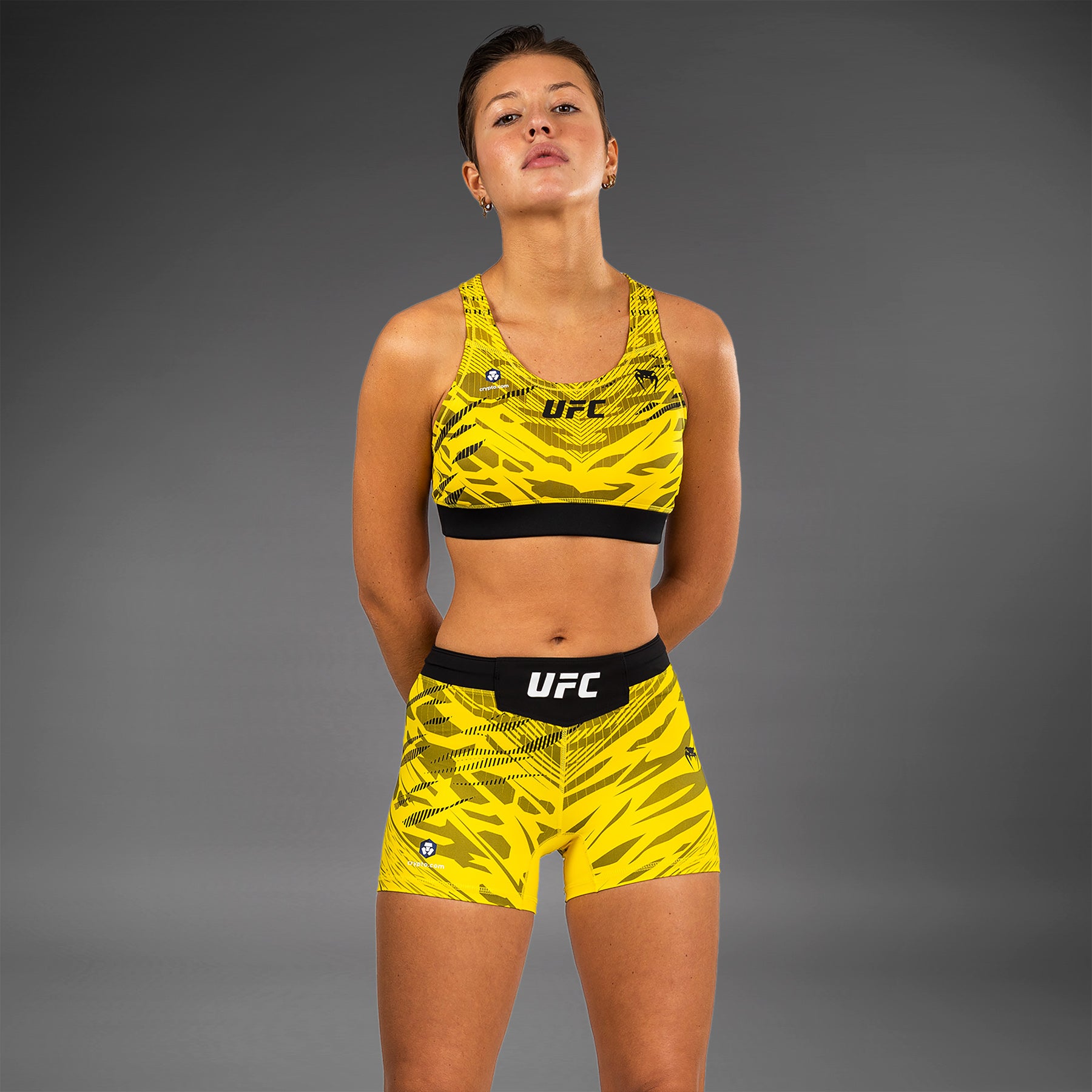 Short de compression pour Femmes UFC Fusion by Venum Authentic Fight Night - Coupe Courte - Jaune - product-type_Shorts de compression