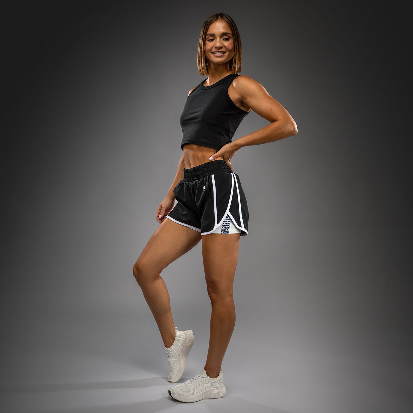 Short d'entraînement Femme Venum Twilight - Noir/Blanc - product-type_Shorts de training