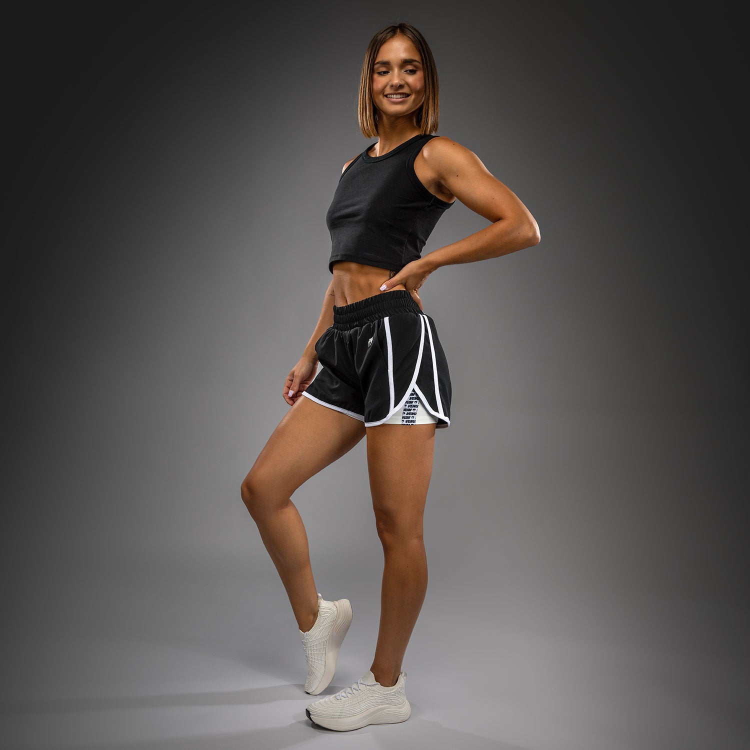 Short d'entraînement Femme Venum Twilight - Noir/Blanc - product-type_Shorts de training