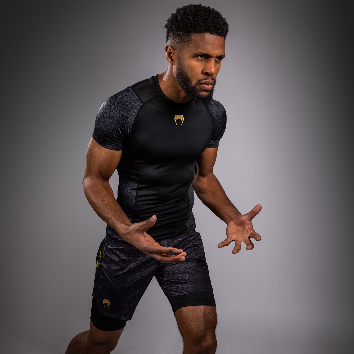 Rashguard Manches Courtes Venum x Assassin's Creed Shadows - Noir - product-type_T-Shirts de Compression
