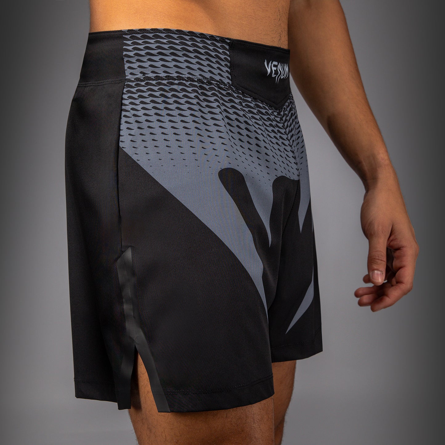 Short de Combat Venum No Gi - Noir/Gris Argenté