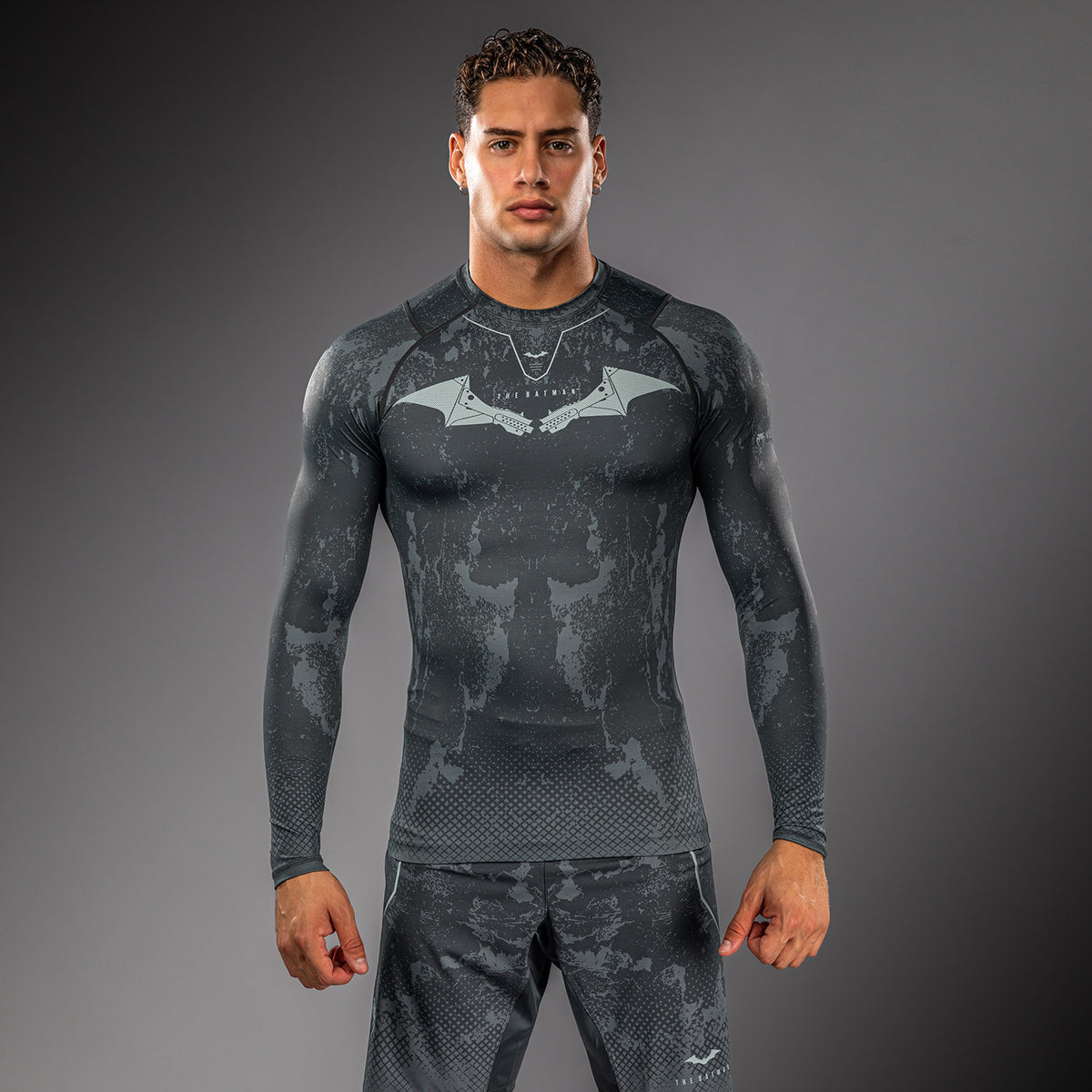 Rashguard à manches longues Venum x Batman - Noir/Gris/Rouge
