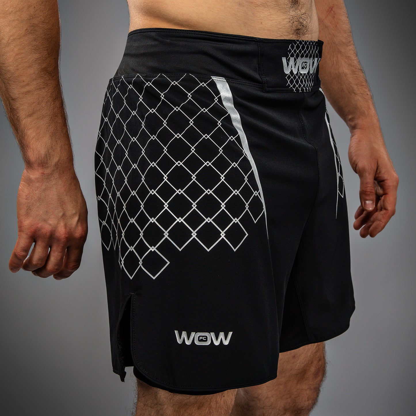 Short de Combat pour Hommes Venum x WOW FC - Noir/ Gris - product-type_Shorts de MMA
