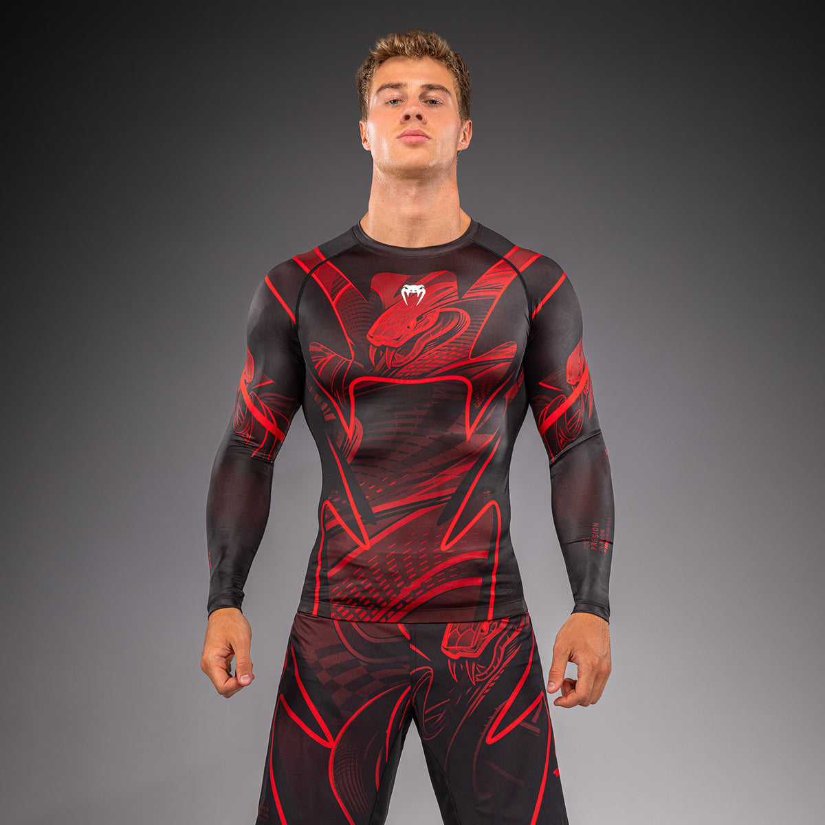 Rashguard manches longues Venum Crimson Viper 2.0 - Noir/Rouge